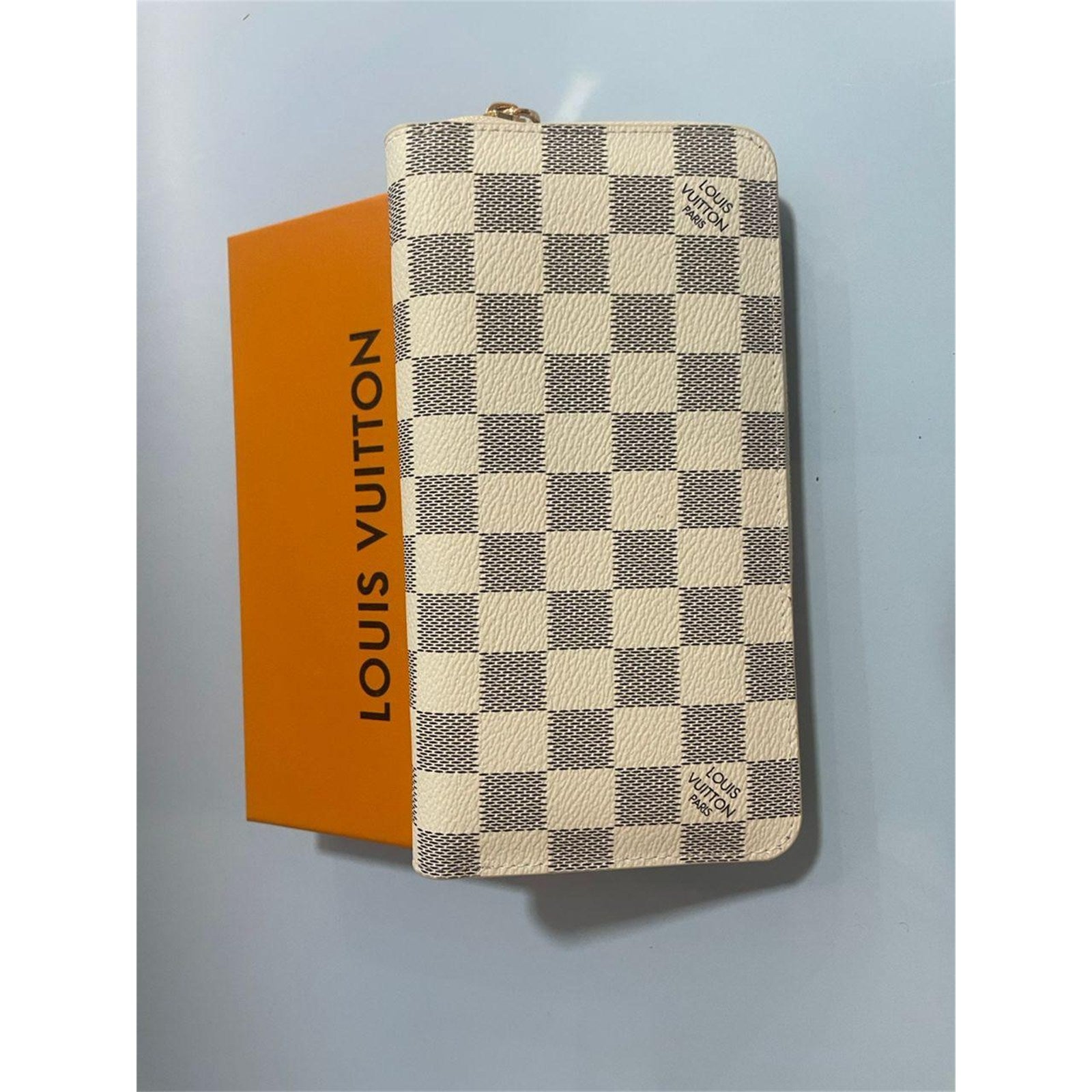 Louis Vuitton Damier Azur Zippy Zip Around Long Wallet White – Authentic Pre-Owned