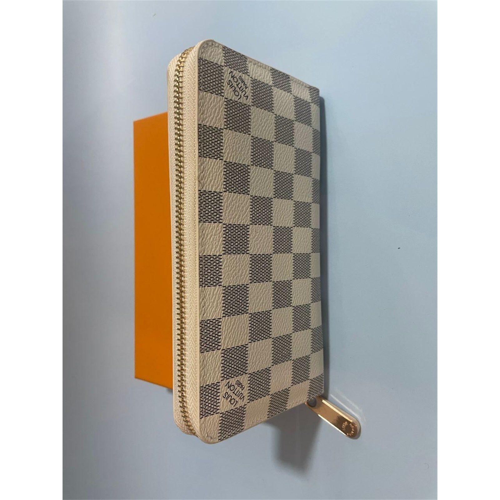 Louis Vuitton Damier Azur Zippy Zip Around Long Wallet White – Authentic Pre-Owned