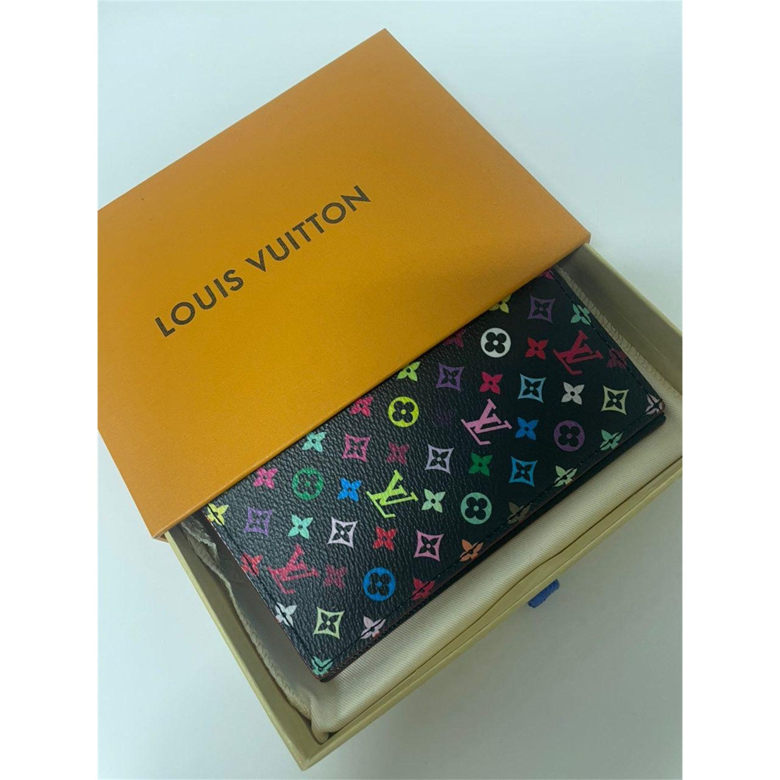 Louis Vuitton x Takashi Murakami Multicolor Passport Cover with Box – Authentic Pre-Owned
