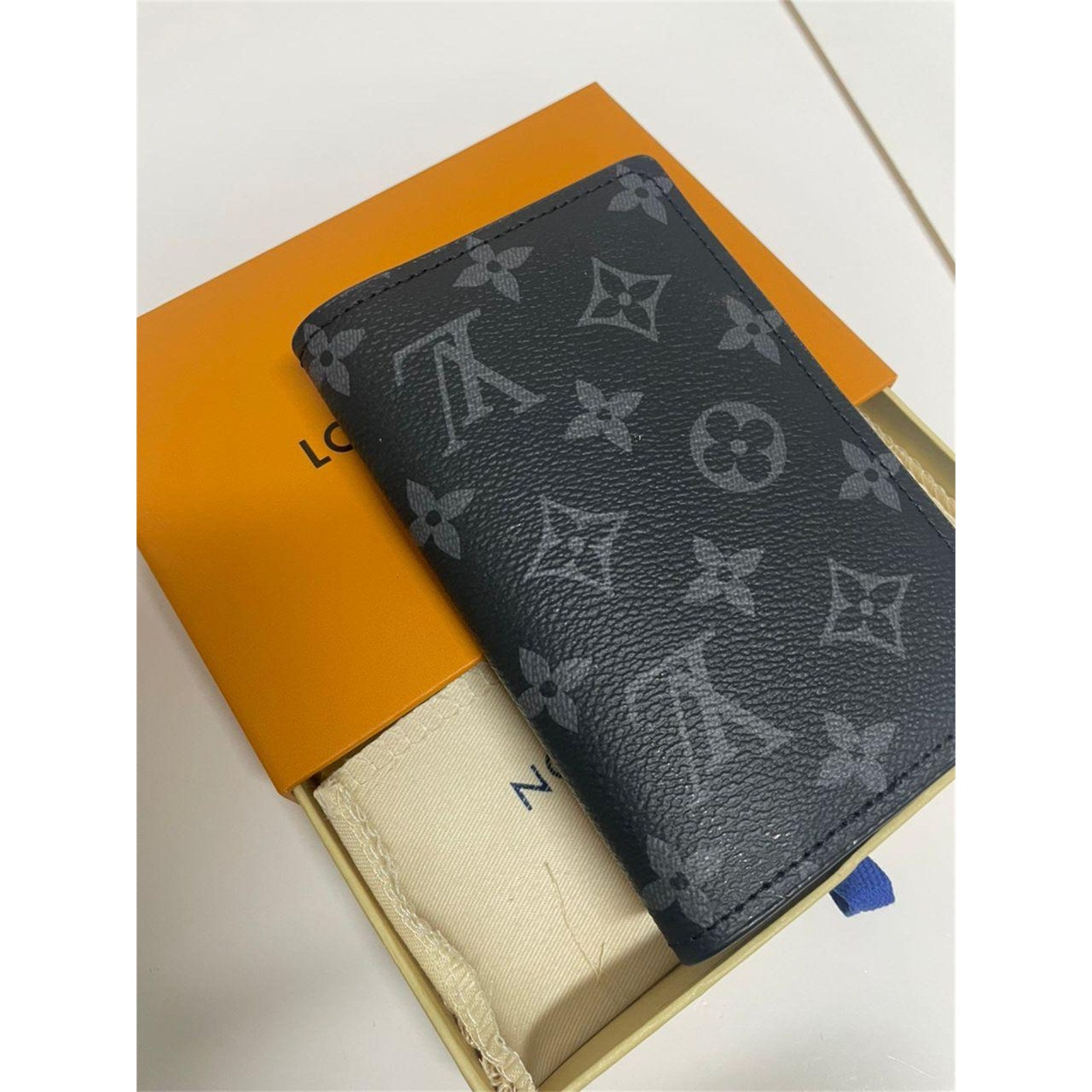 Louis Vuitton Monogram Eclipse Passport Cover – Authentic Pre-Owned