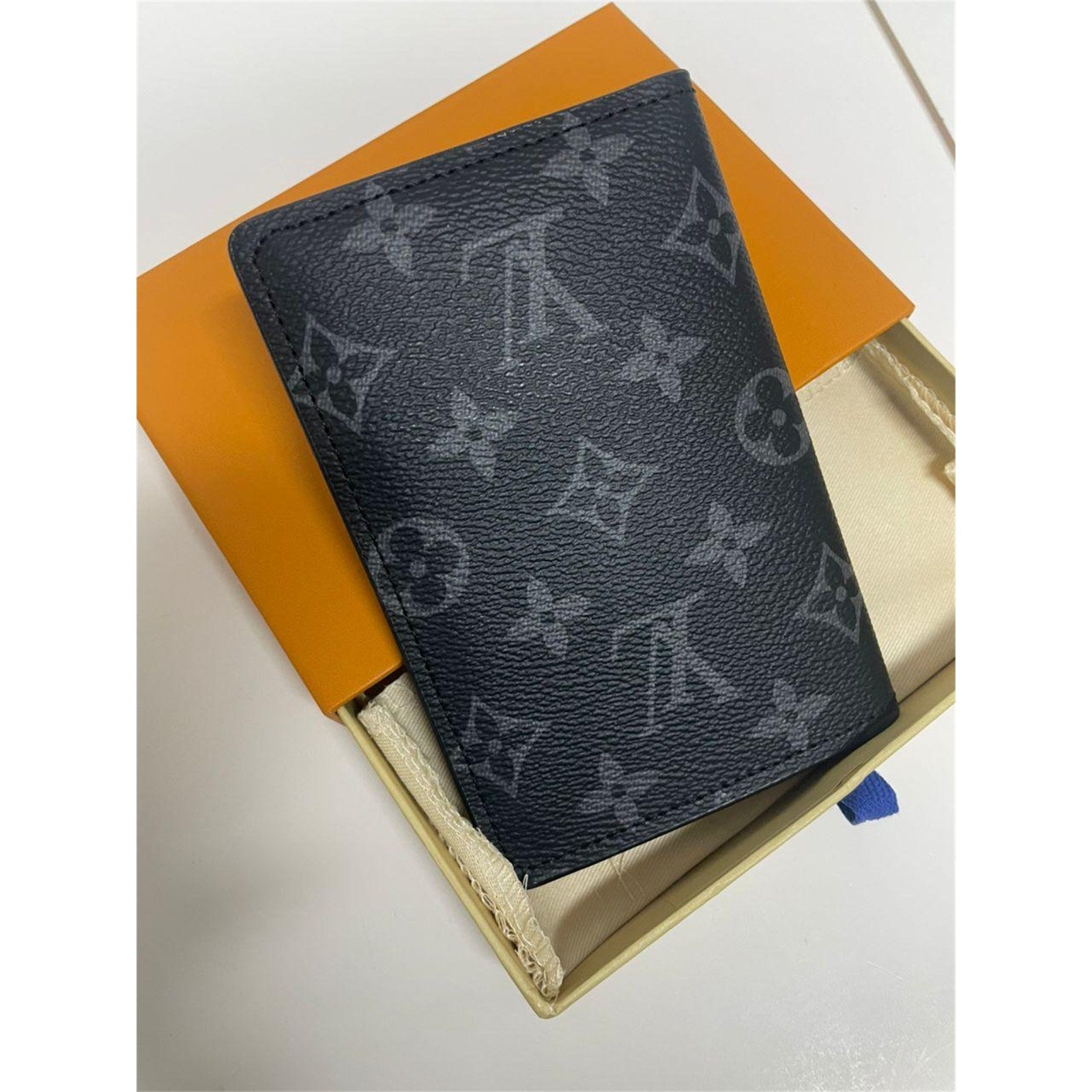 Louis Vuitton Monogram Eclipse Passport Cover – Authentic Pre-Owned