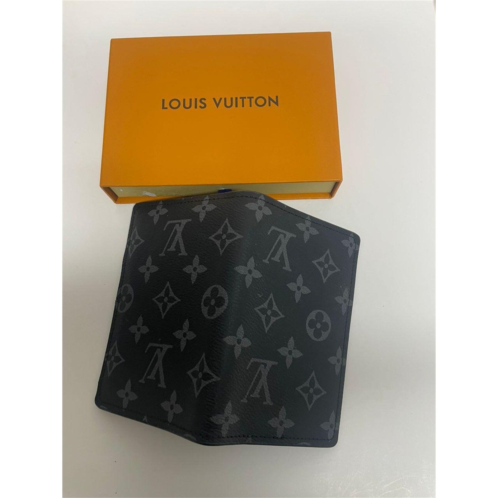 Louis Vuitton Monogram Eclipse Passport Cover – Authentic Pre-Owned