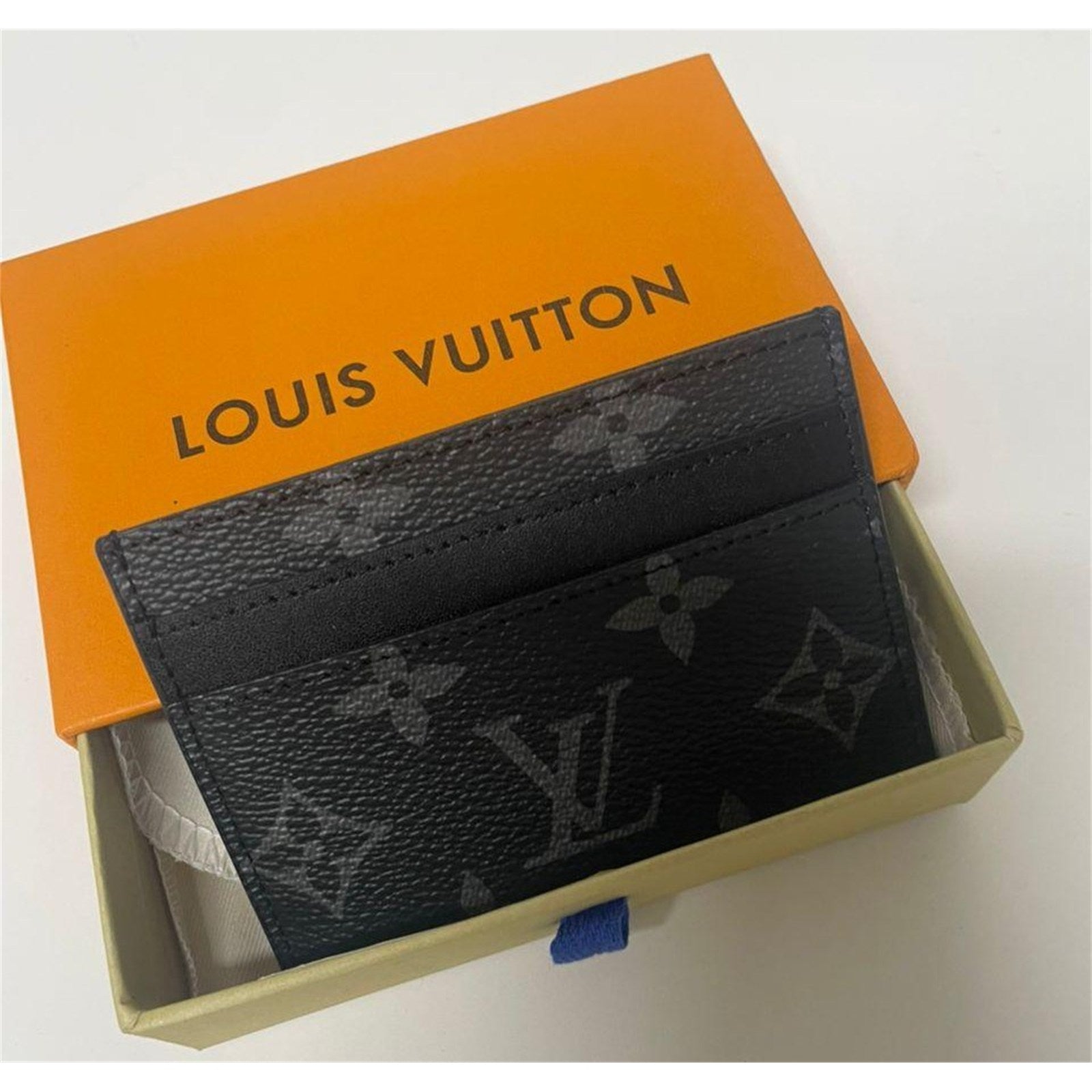 Louis Vuitton Double Card Holder Black Monogram Canvas – Authentic Pre-Owned