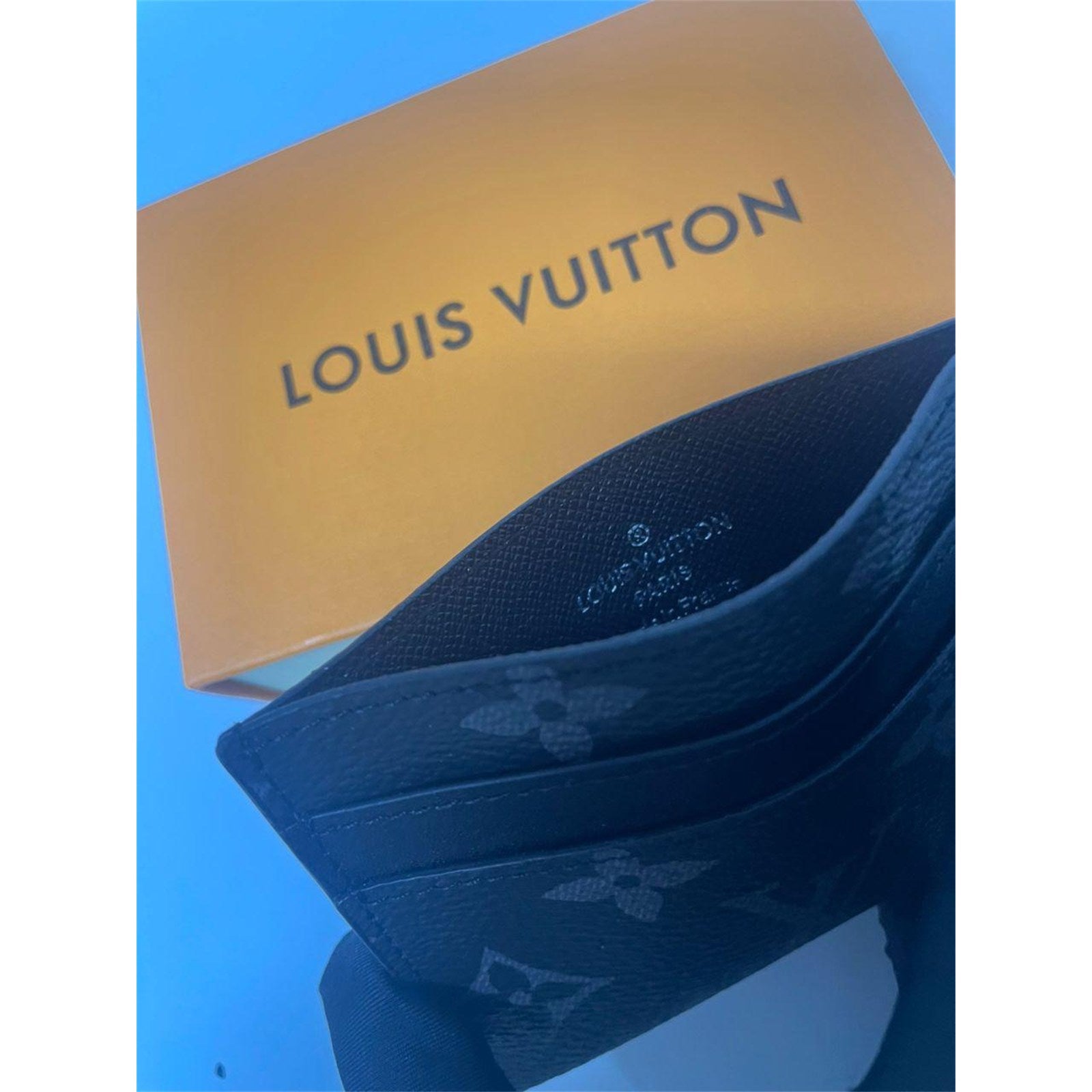 Louis Vuitton Double Card Holder Black Monogram Canvas – Authentic Pre-Owned