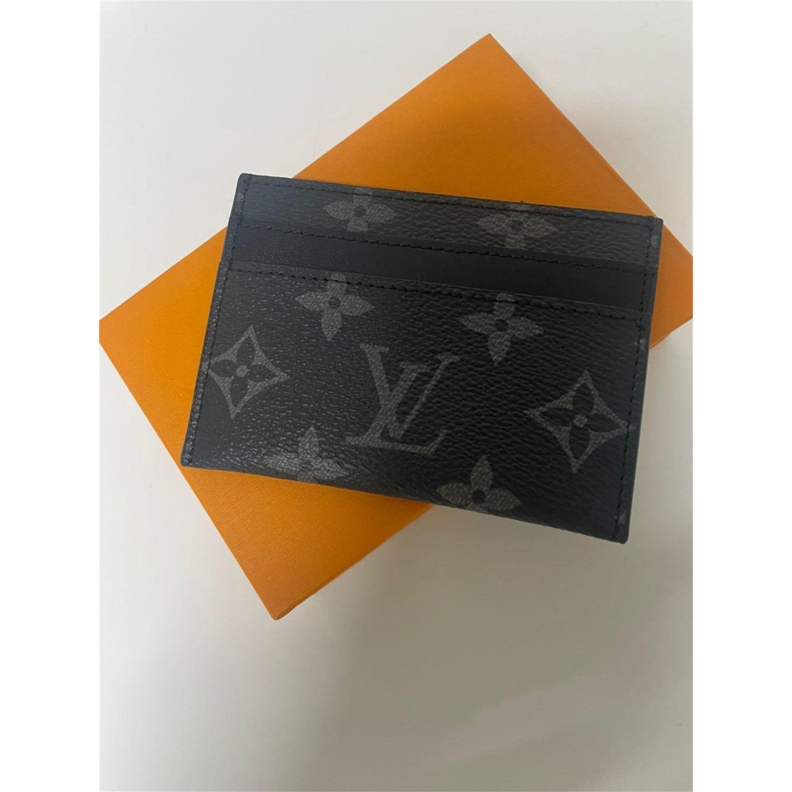 Louis Vuitton Double Card Holder Black Monogram Canvas – Authentic Pre-Owned