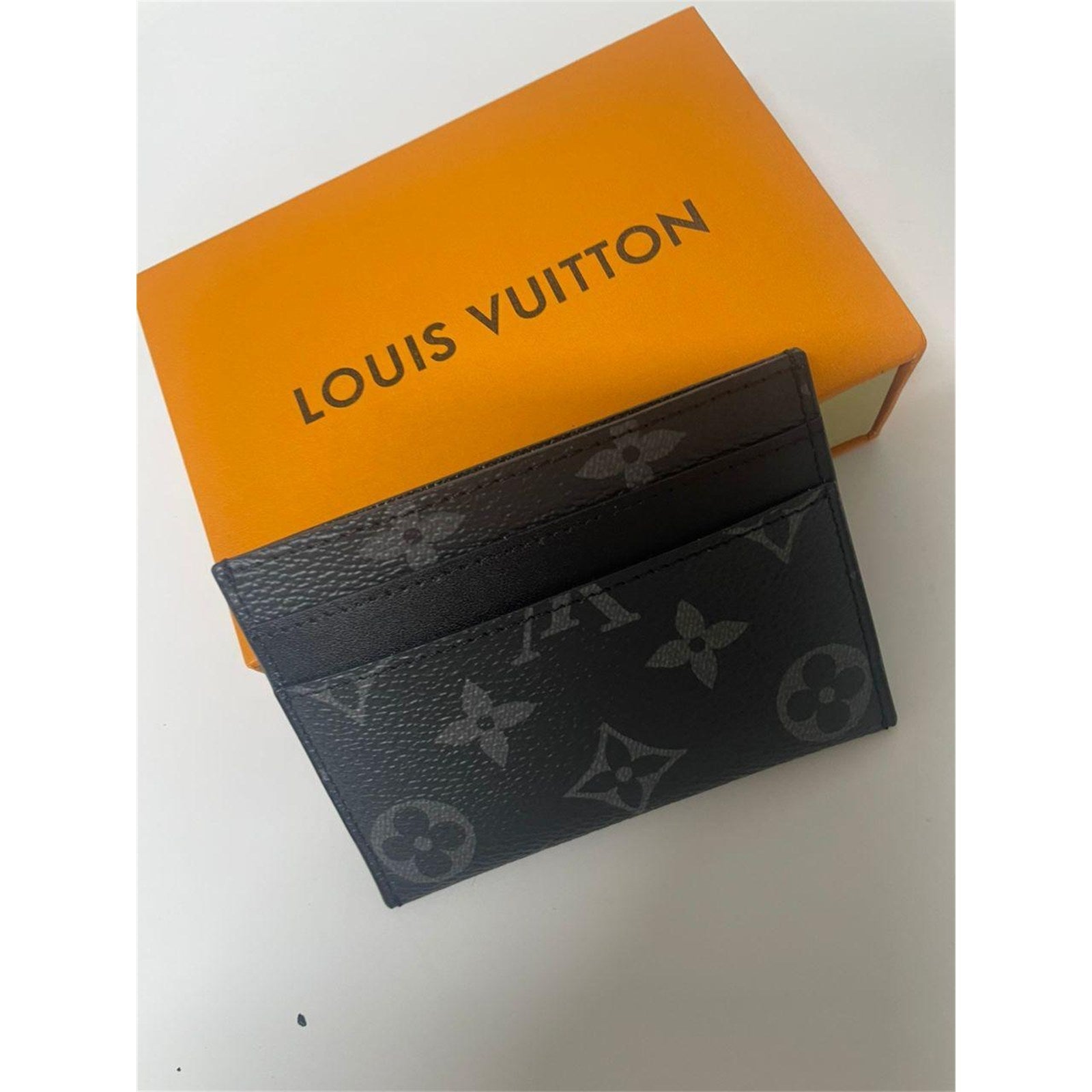 Louis Vuitton Double Card Holder Black Monogram Canvas – Authentic Pre-Owned