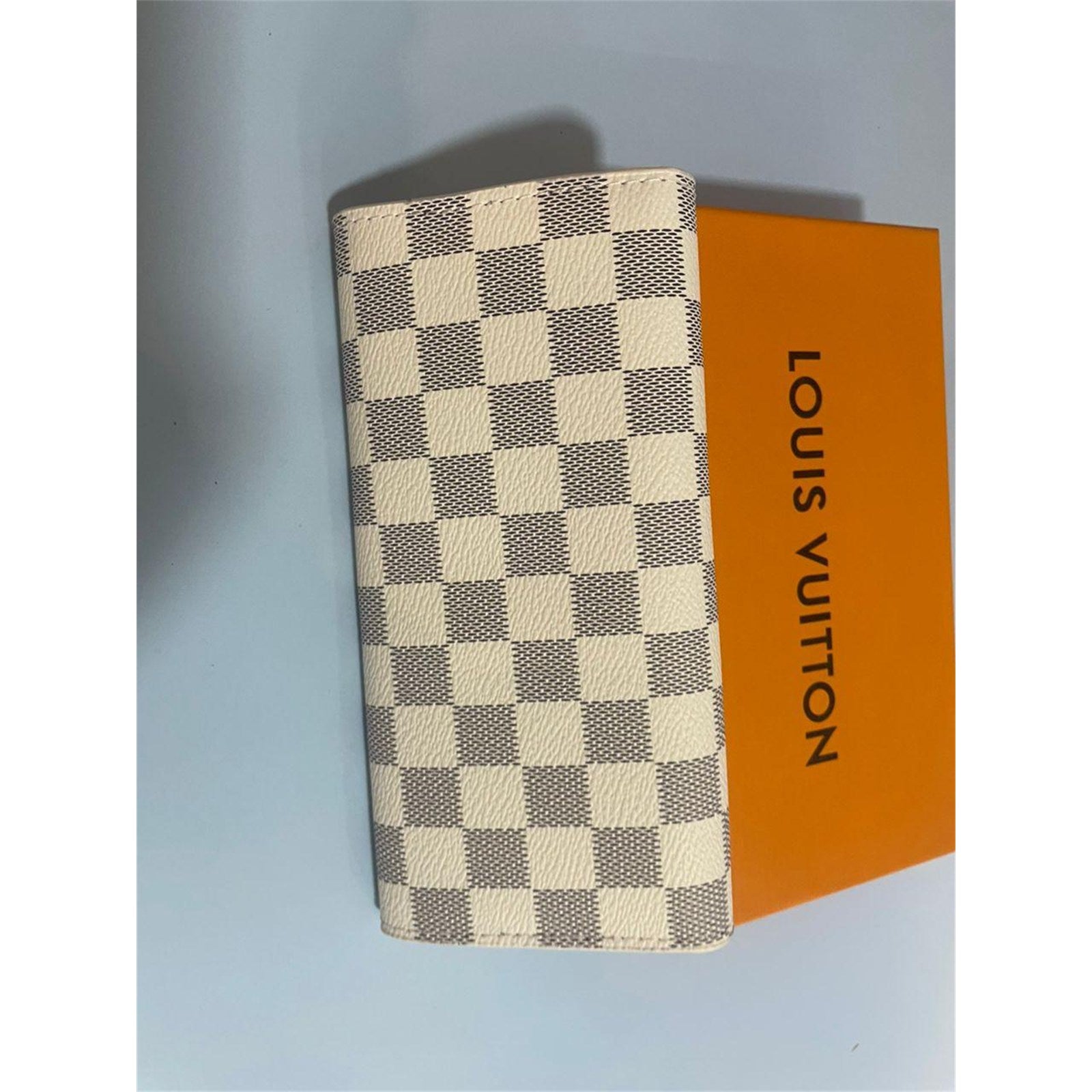 Louis Vuitton Portefeuille Sarah Long Wallet Damier Azur White – Authentic Pre-Owned