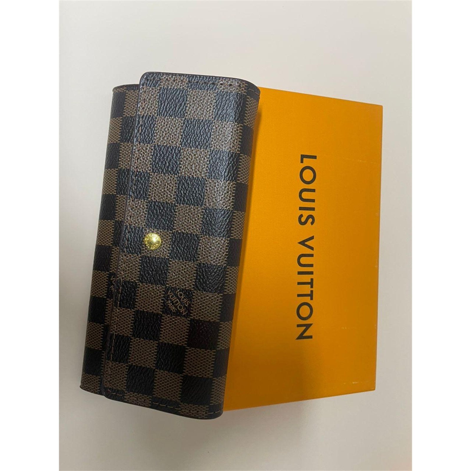 Louis Vuitton Portefeuille Sarah Damier Ebene Long Wallet – Authentic Pre-Owned