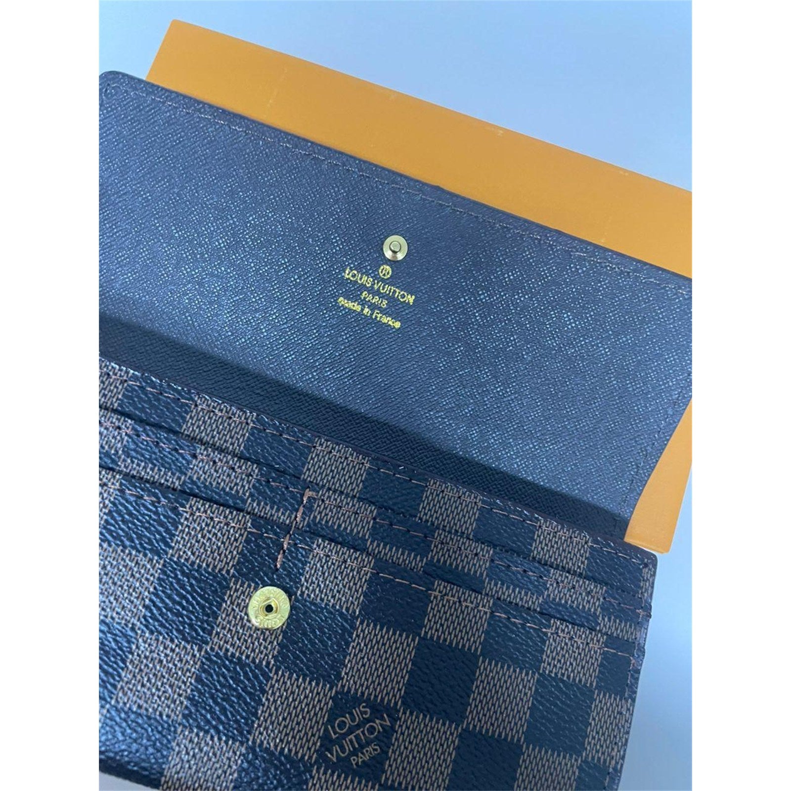 Louis Vuitton Portefeuille Sarah Damier Ebene Long Wallet – Authentic Pre-Owned