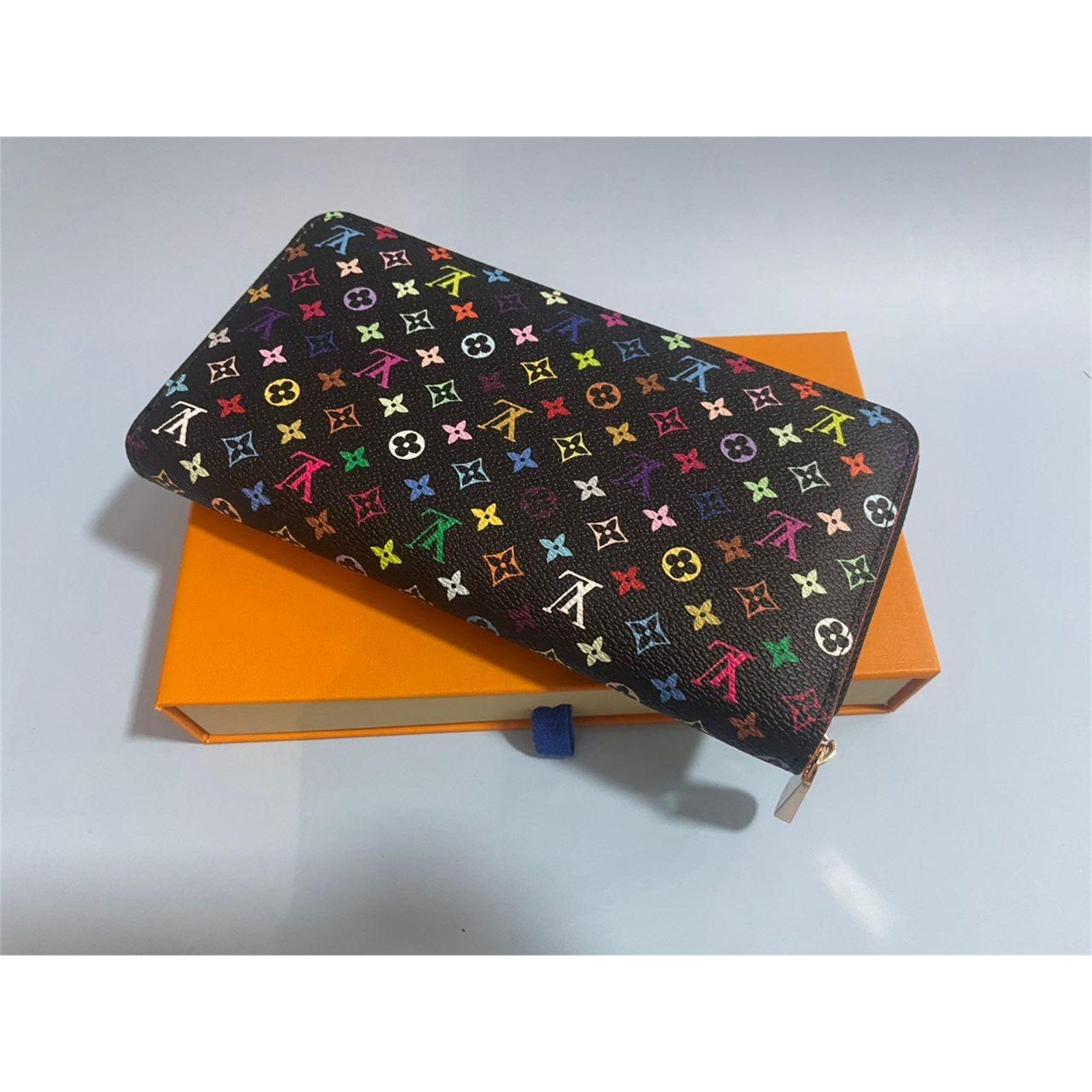 Louis Vuitton x Takashi Murakami Monogram Multicolor Zippy Long Wallet Black – Authentic Pre-Owned