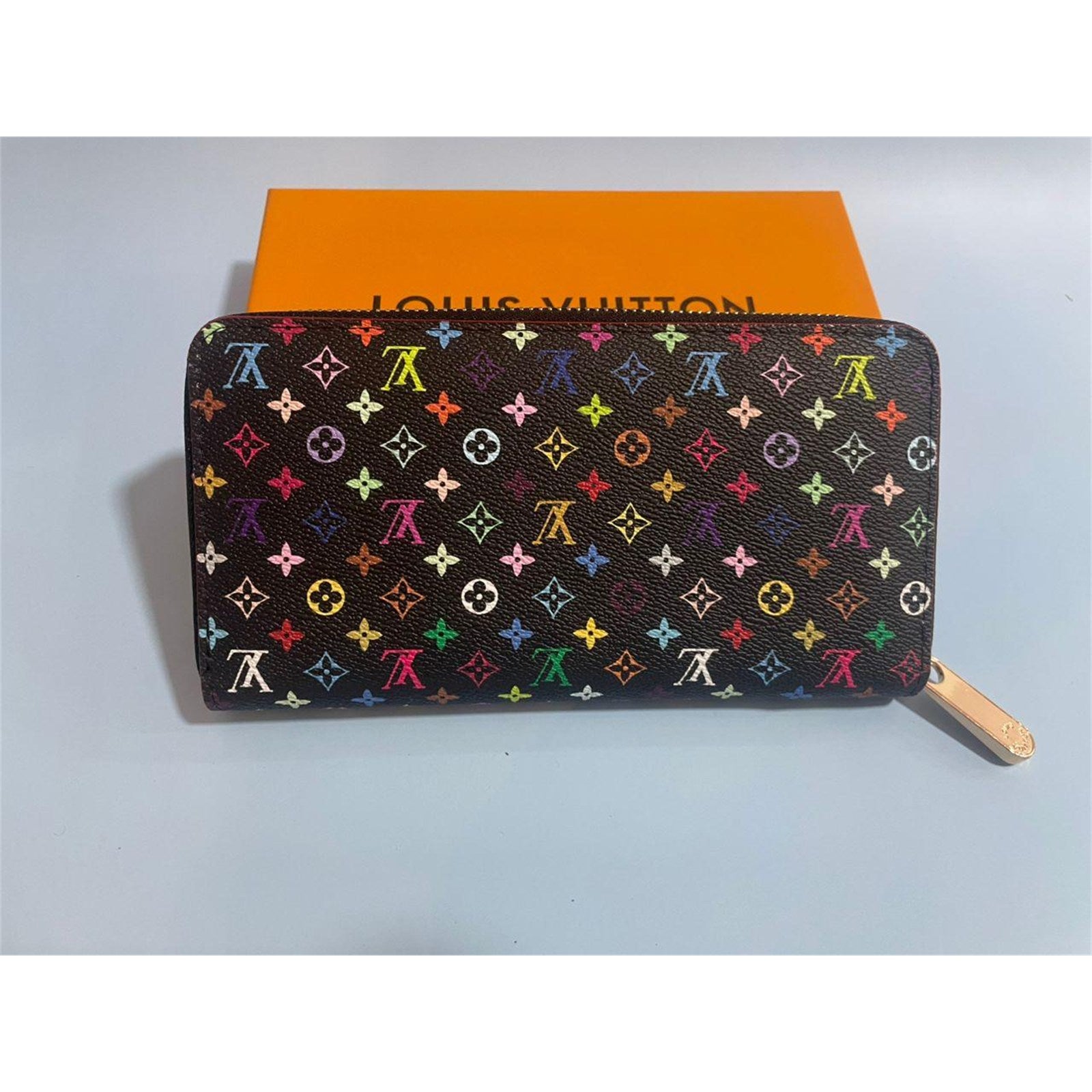 Louis Vuitton x Takashi Murakami Monogram Multicolor Zippy Long Wallet Black – Authentic Pre-Owned