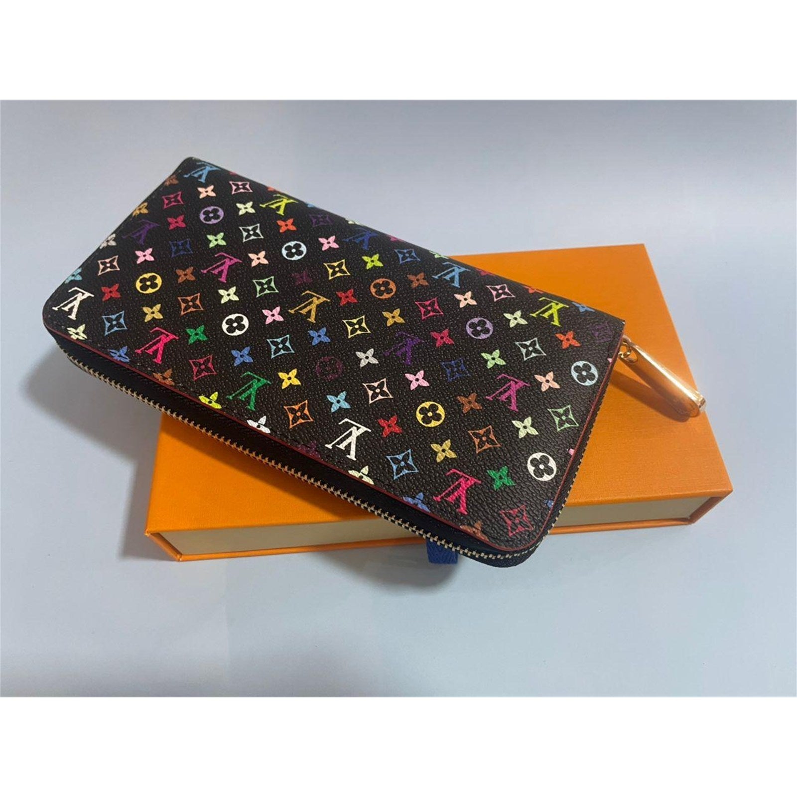 Louis Vuitton x Takashi Murakami Monogram Multicolor Zippy Long Wallet Black – Authentic Pre-Owned