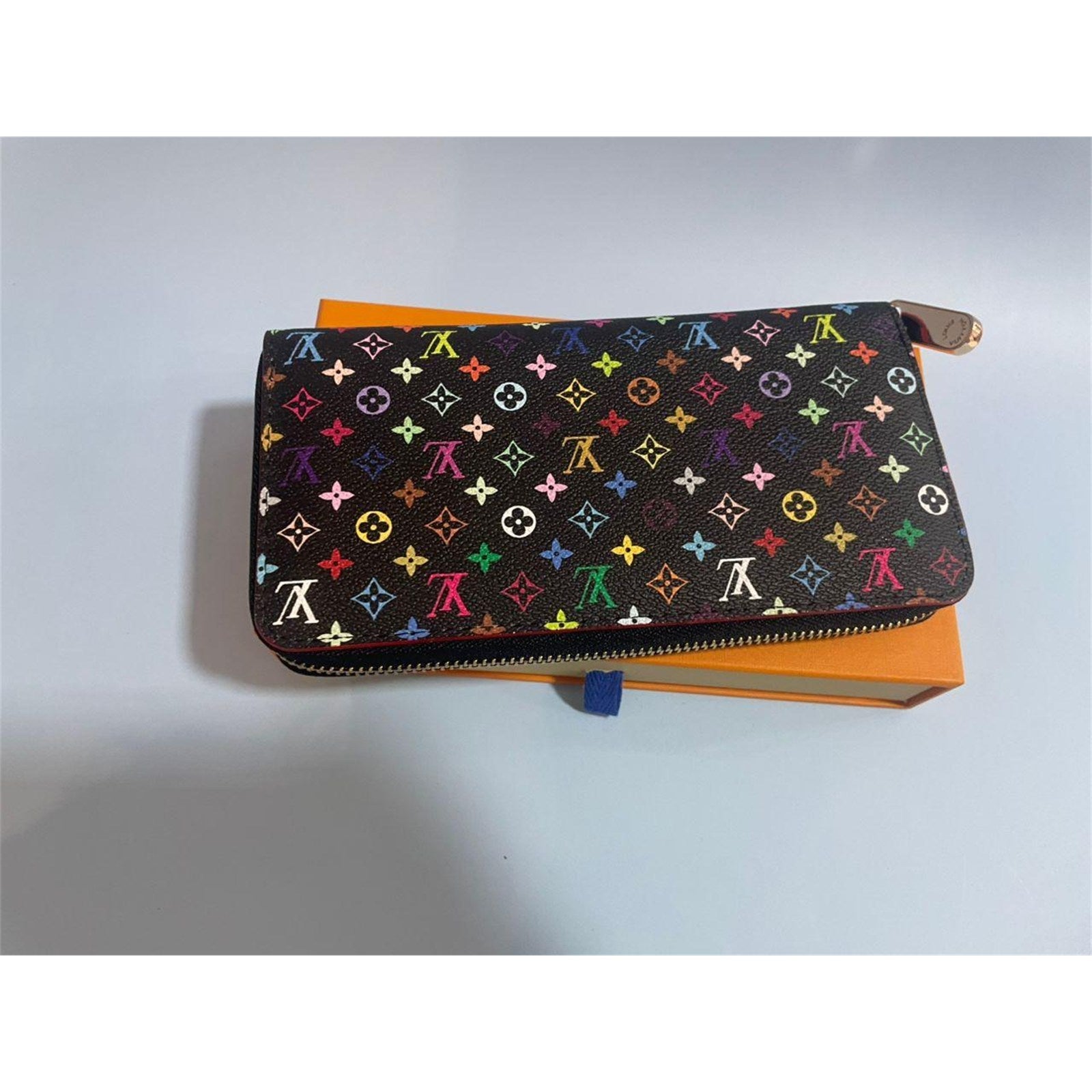 Louis Vuitton x Takashi Murakami Monogram Multicolor Zippy Long Wallet Black – Authentic Pre-Owned