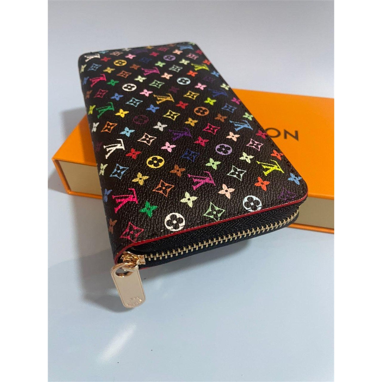 Louis Vuitton x Takashi Murakami Monogram Multicolor Zippy Long Wallet Black – Authentic Pre-Owned