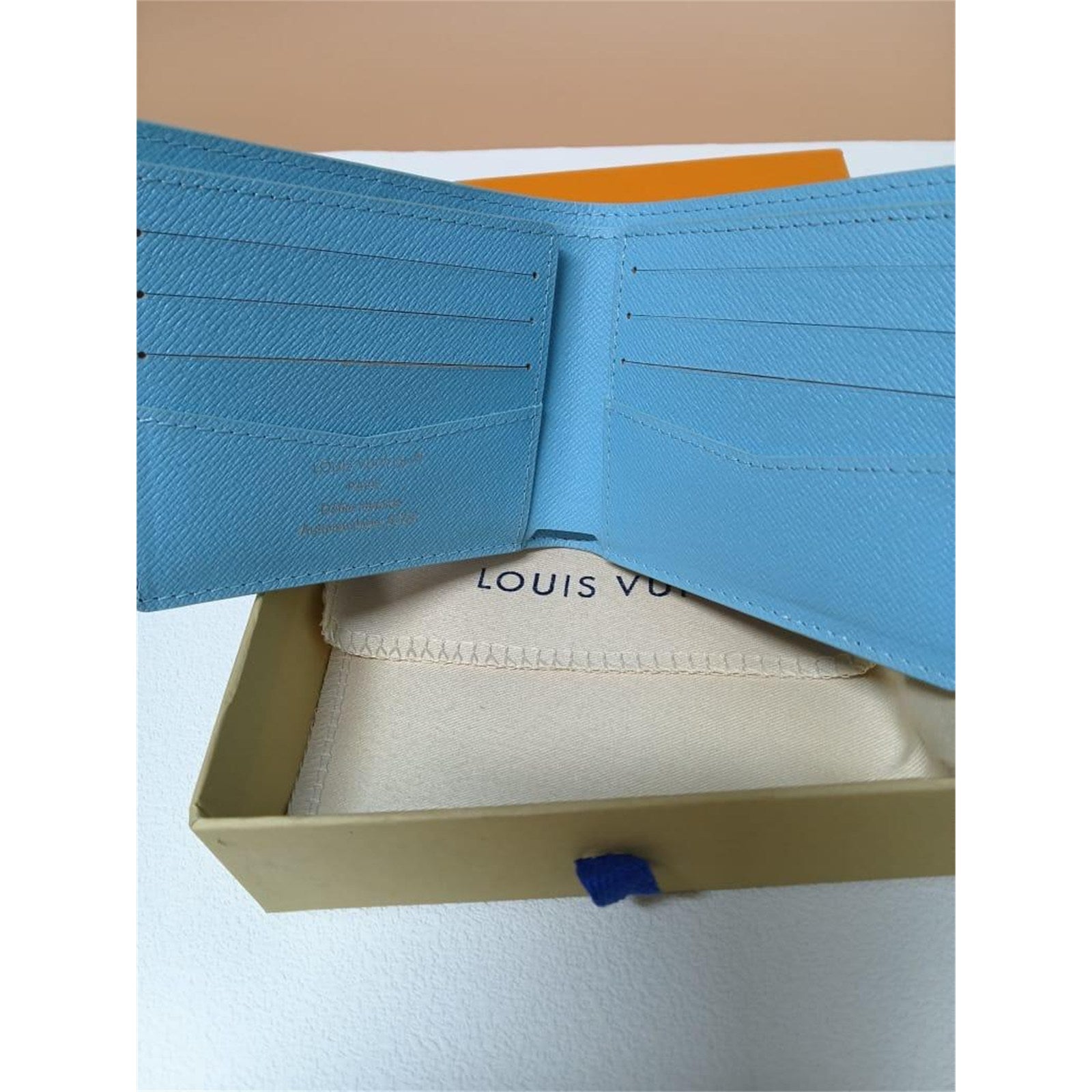Louis Vuitton Blue Lagoon Slender Wallet Card Holder Monogram Canvas – Authentic Pre-Owned