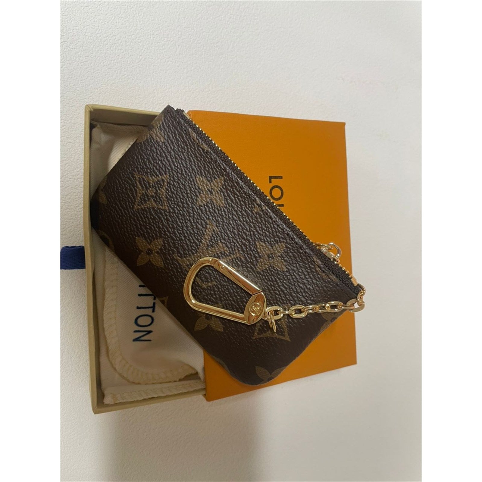 Louis Vuitton Monogram Key Pouch Pochette Cles Coin Purse – Authentic Pre-Owned