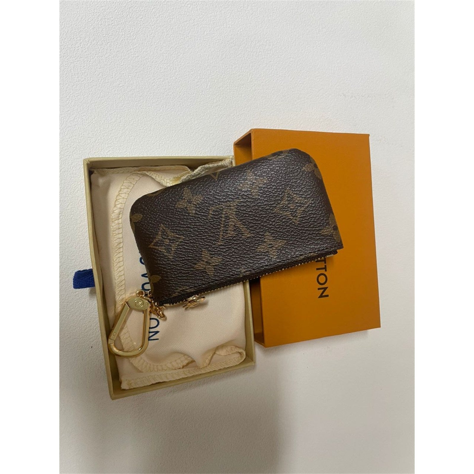 Louis Vuitton Monogram Key Pouch Pochette Cles Coin Purse – Authentic Pre-Owned