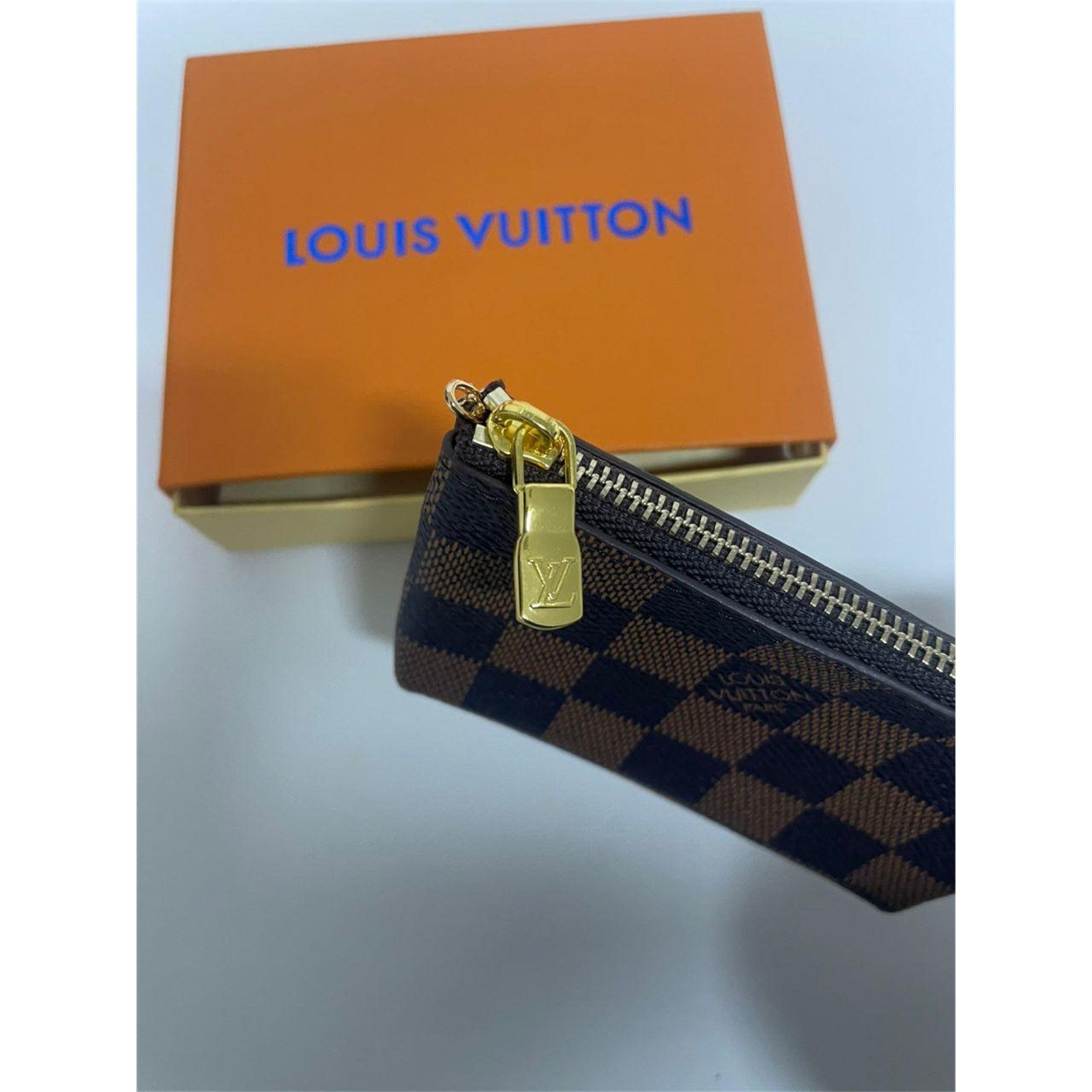 Louis Vuitton Damier Ebene Key Pouch Pochette Cles Coin Purse – Authentic Pre-Owned
