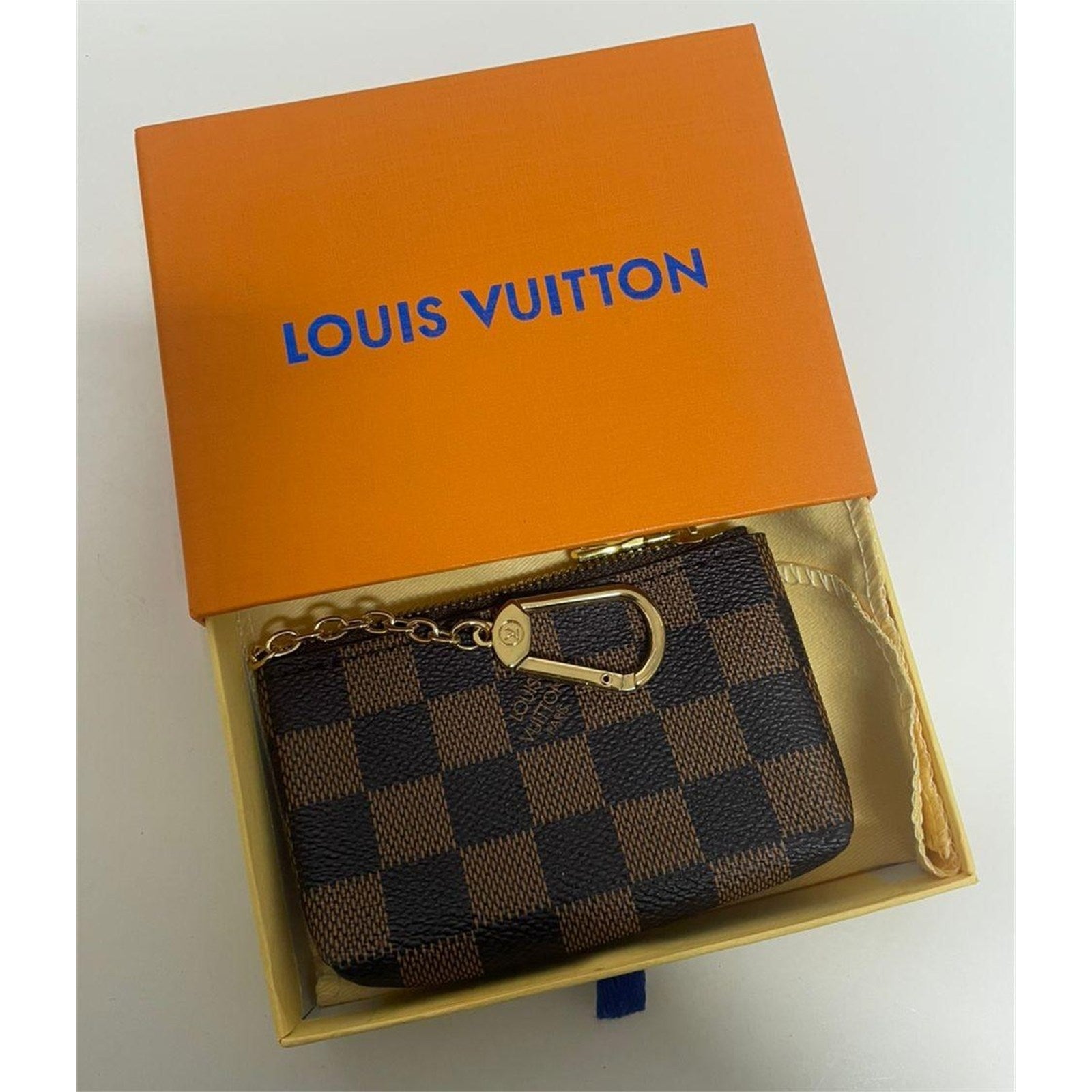 Louis Vuitton Damier Ebene Key Pouch Pochette Cles Coin Purse – Authentic Pre-Owned