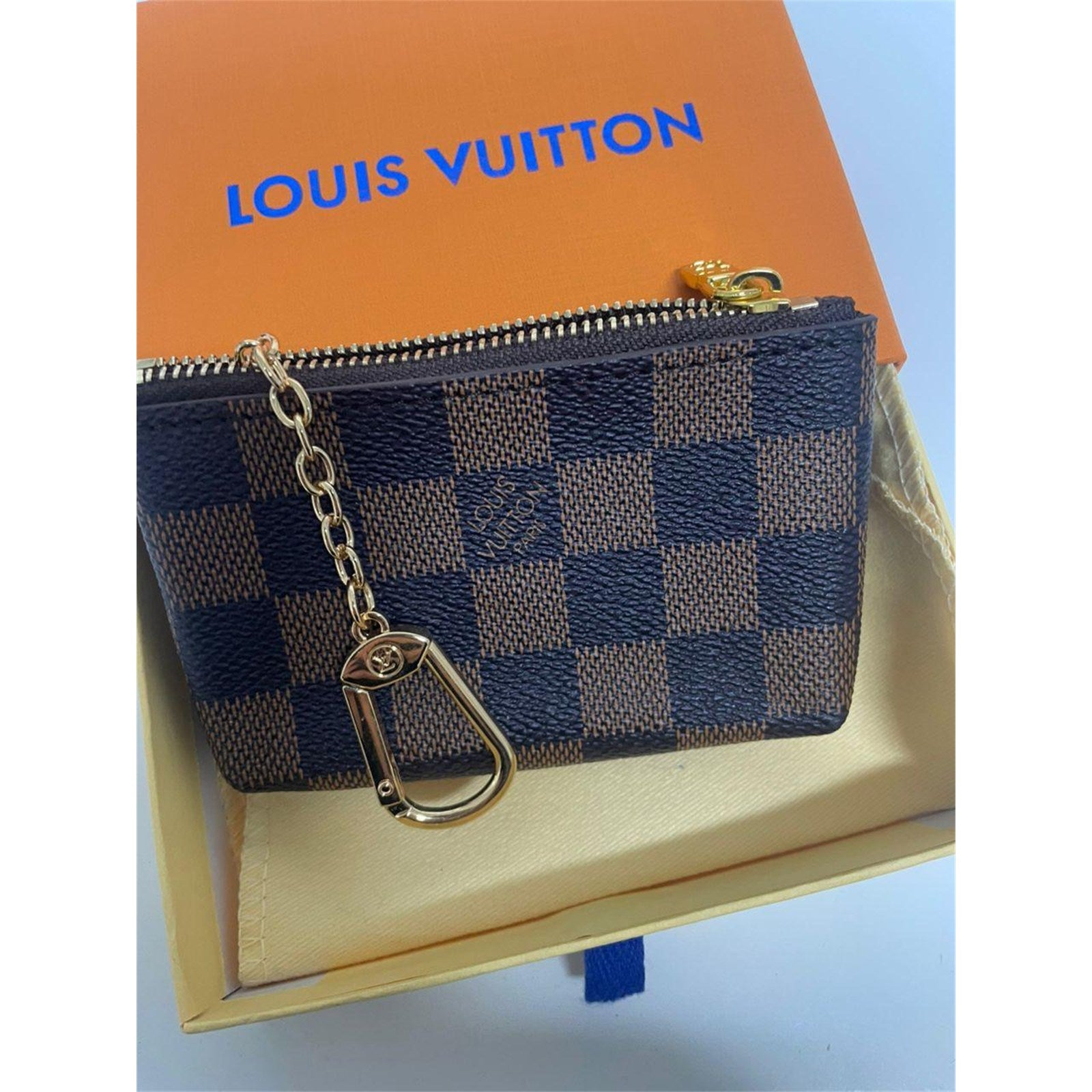 Louis Vuitton Damier Ebene Key Pouch Pochette Cles Coin Purse – Authentic Pre-Owned