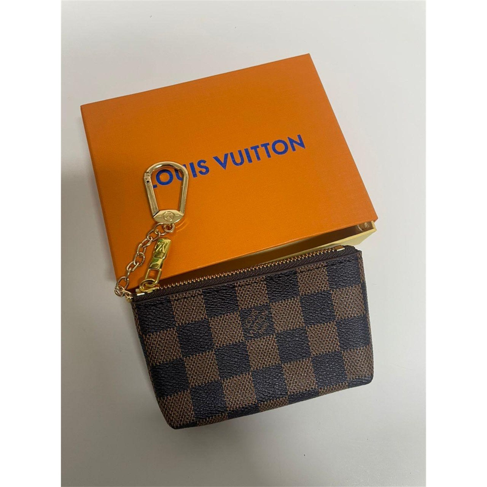 Louis Vuitton Damier Ebene Key Pouch Pochette Cles Coin Purse – Authentic Pre-Owned