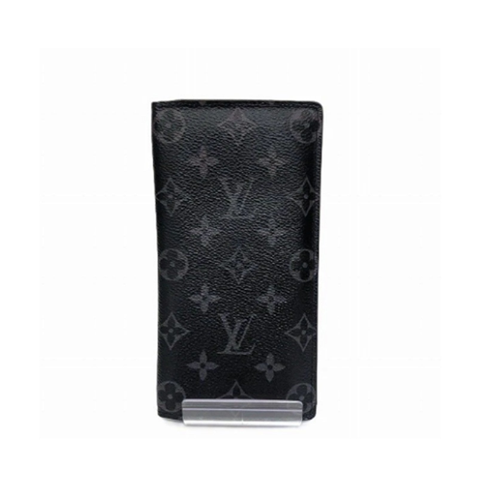Louis Vuitton Monogram Eclipse Brazza Long Wallet Black – Authentic Pre-Owned