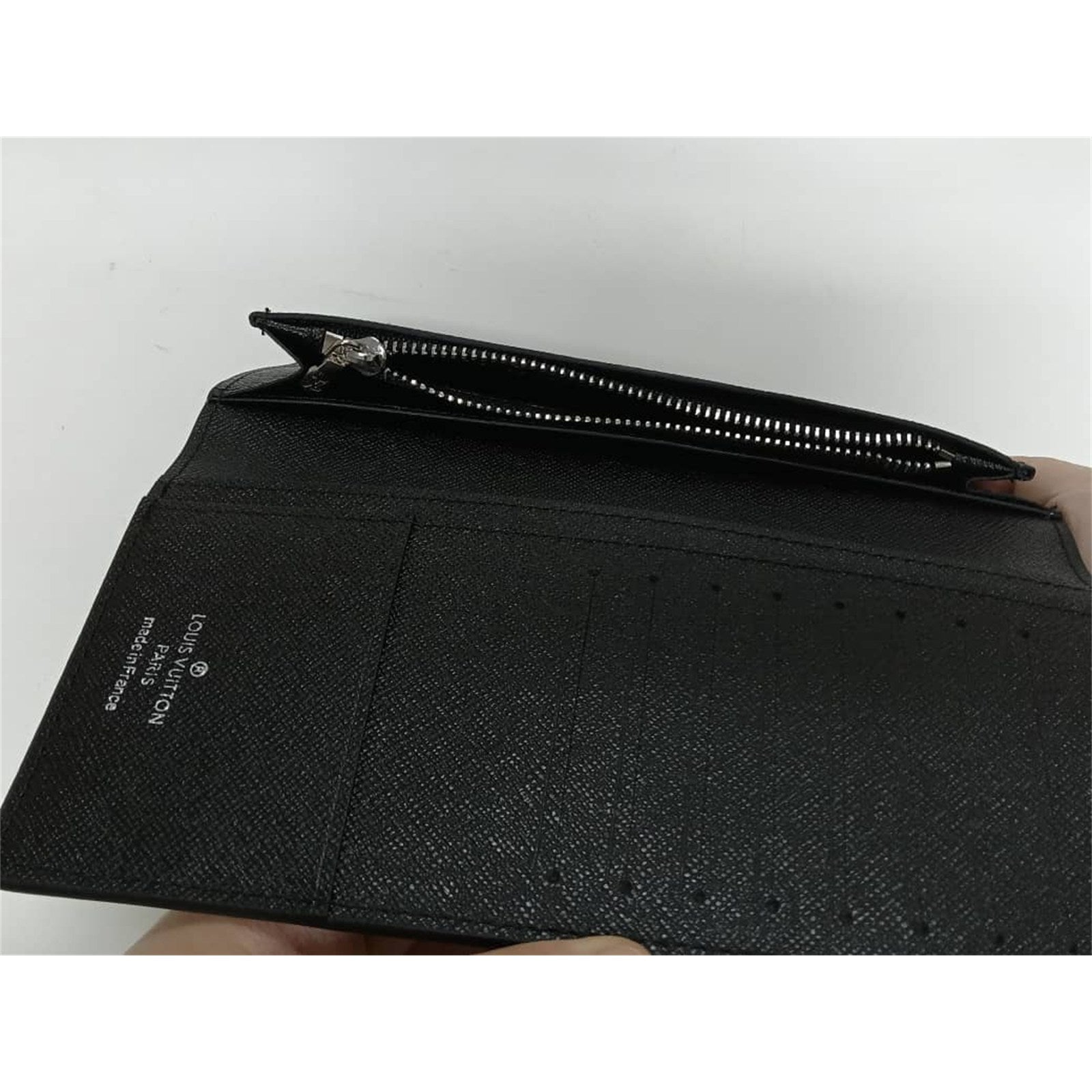 Louis Vuitton Monogram Eclipse Brazza Long Wallet Black – Authentic Pre-Owned