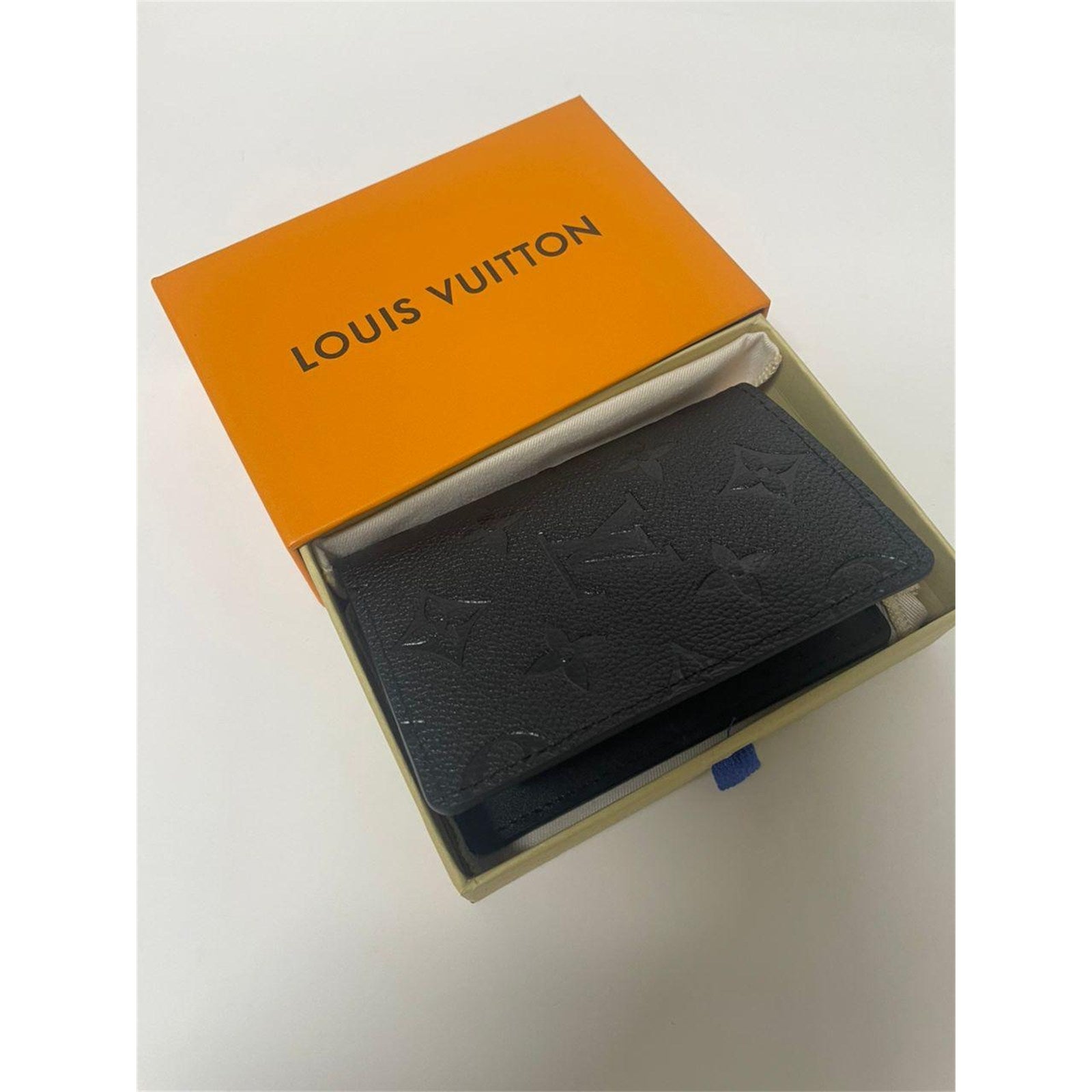Louis Vuitton Black Monogram Pocket Organizer Men's Card Holder Wallet – Authentic Pre-Owned