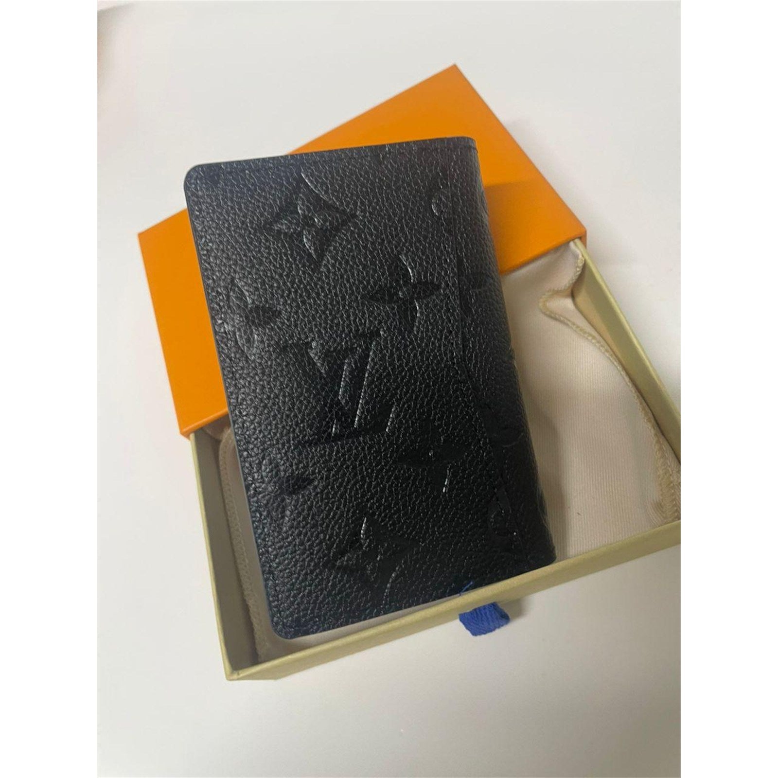 Louis Vuitton Black Monogram Pocket Organizer Men's Card Holder Wallet – Authentic Pre-Owned