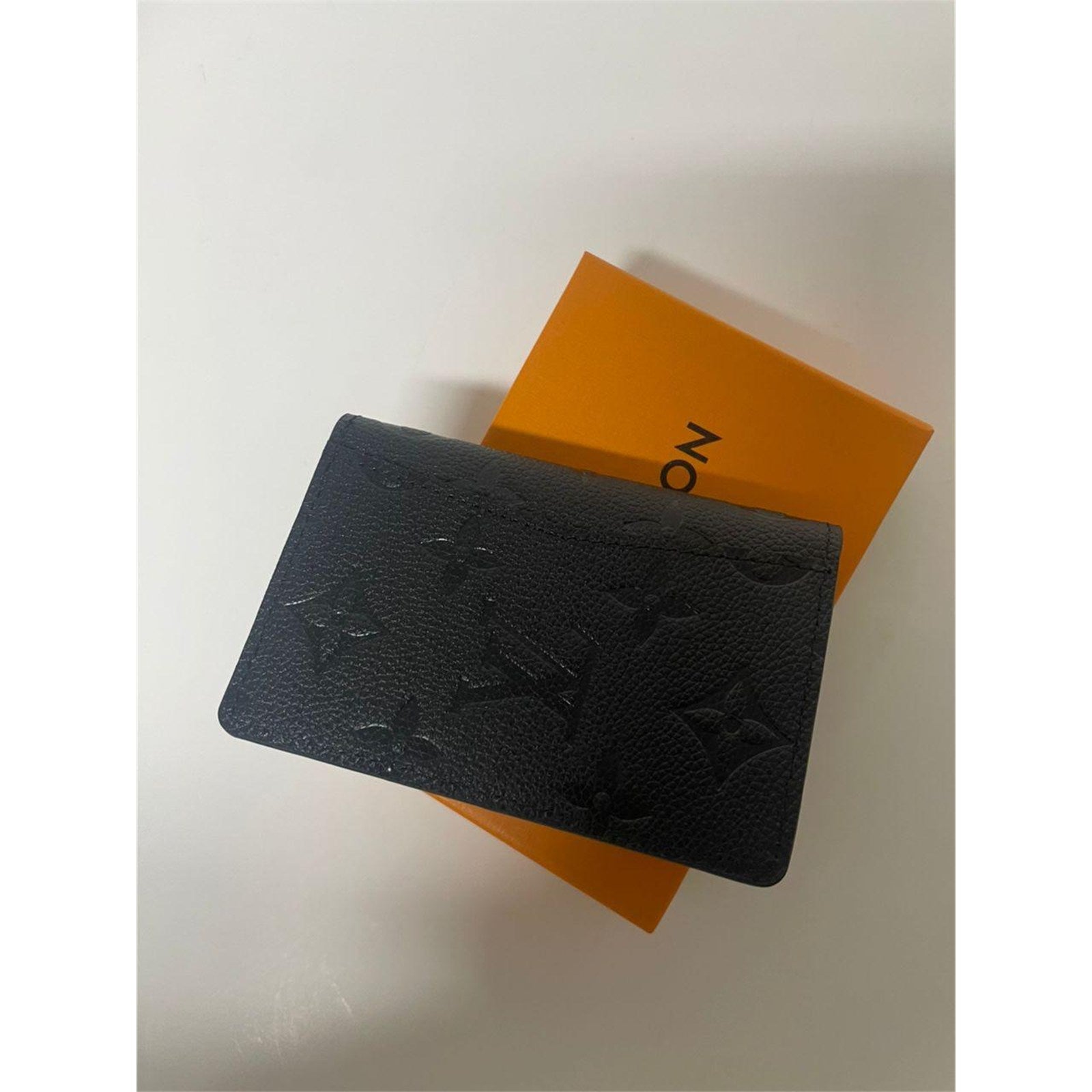Louis Vuitton Black Monogram Pocket Organizer Men's Card Holder Wallet – Authentic Pre-Owned