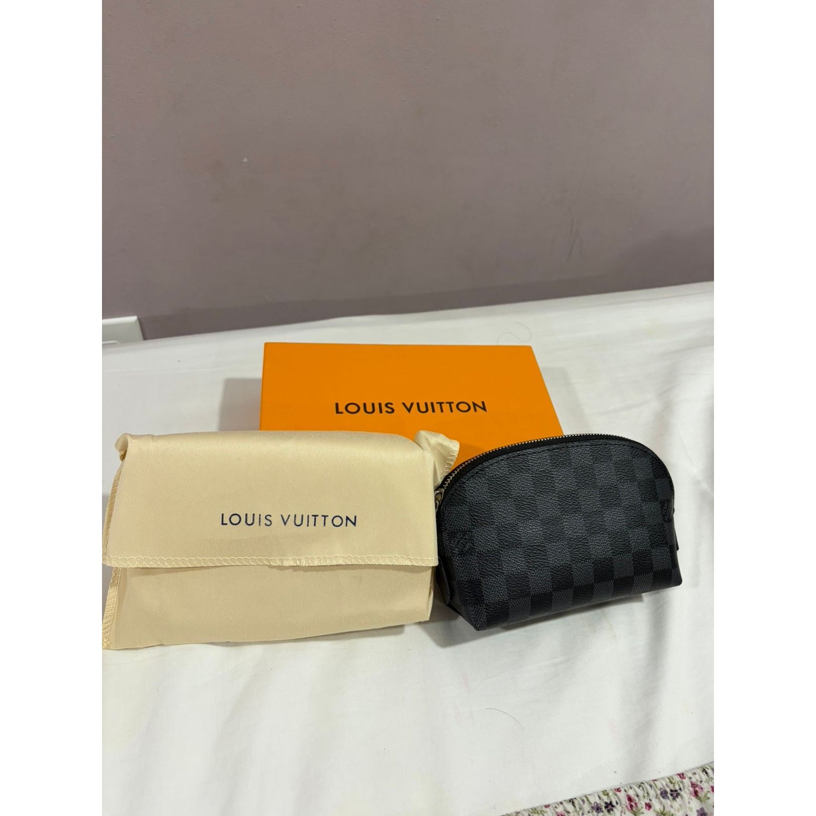 Louis Vuitton Damier Ebene Pochette Cosmetic PM Pouch – Authentic Pre-Owned