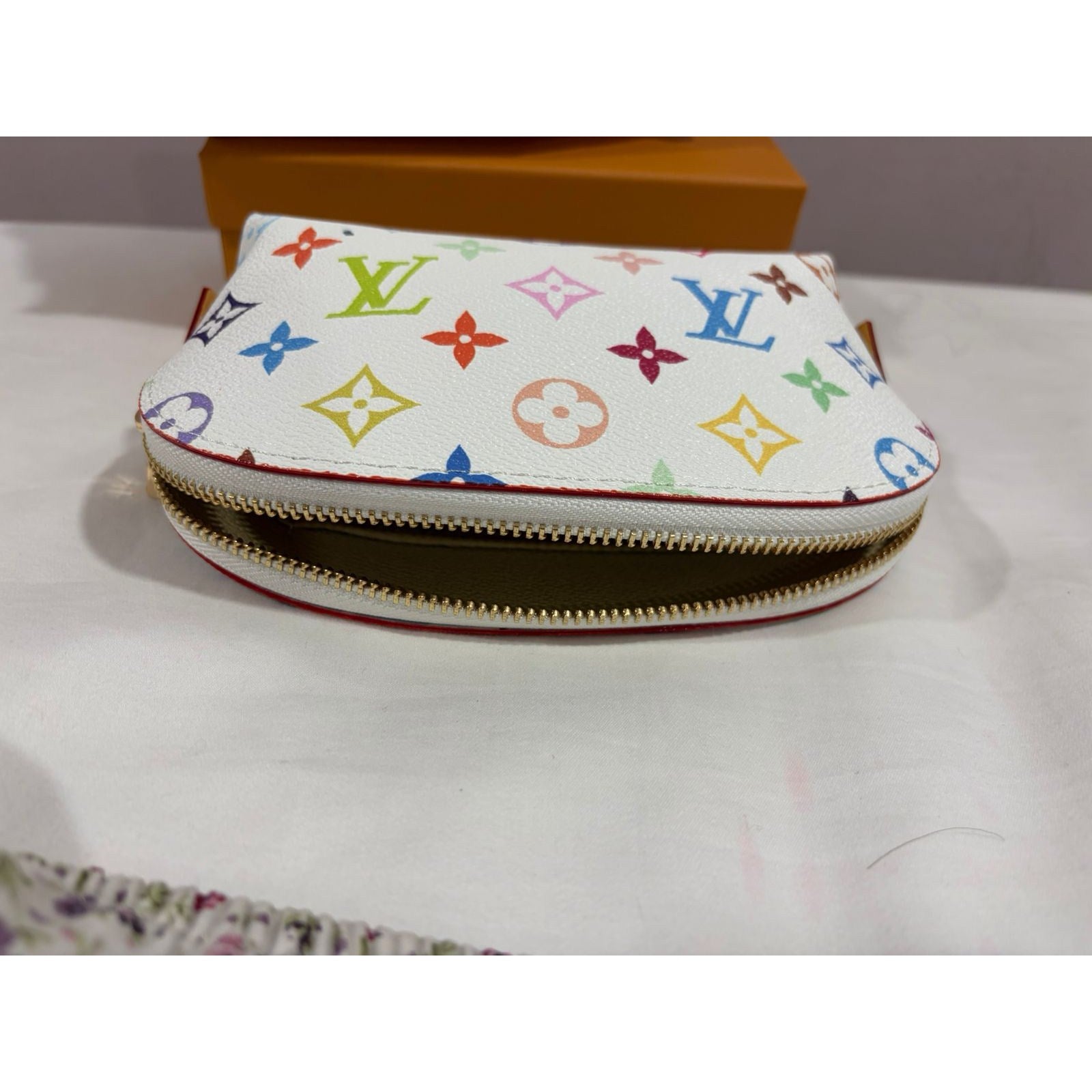 Louis Vuitton Multicolor Pochette Cosmetic PM Pouch White with Box & Dust Bag – Authentic Pre-Owned