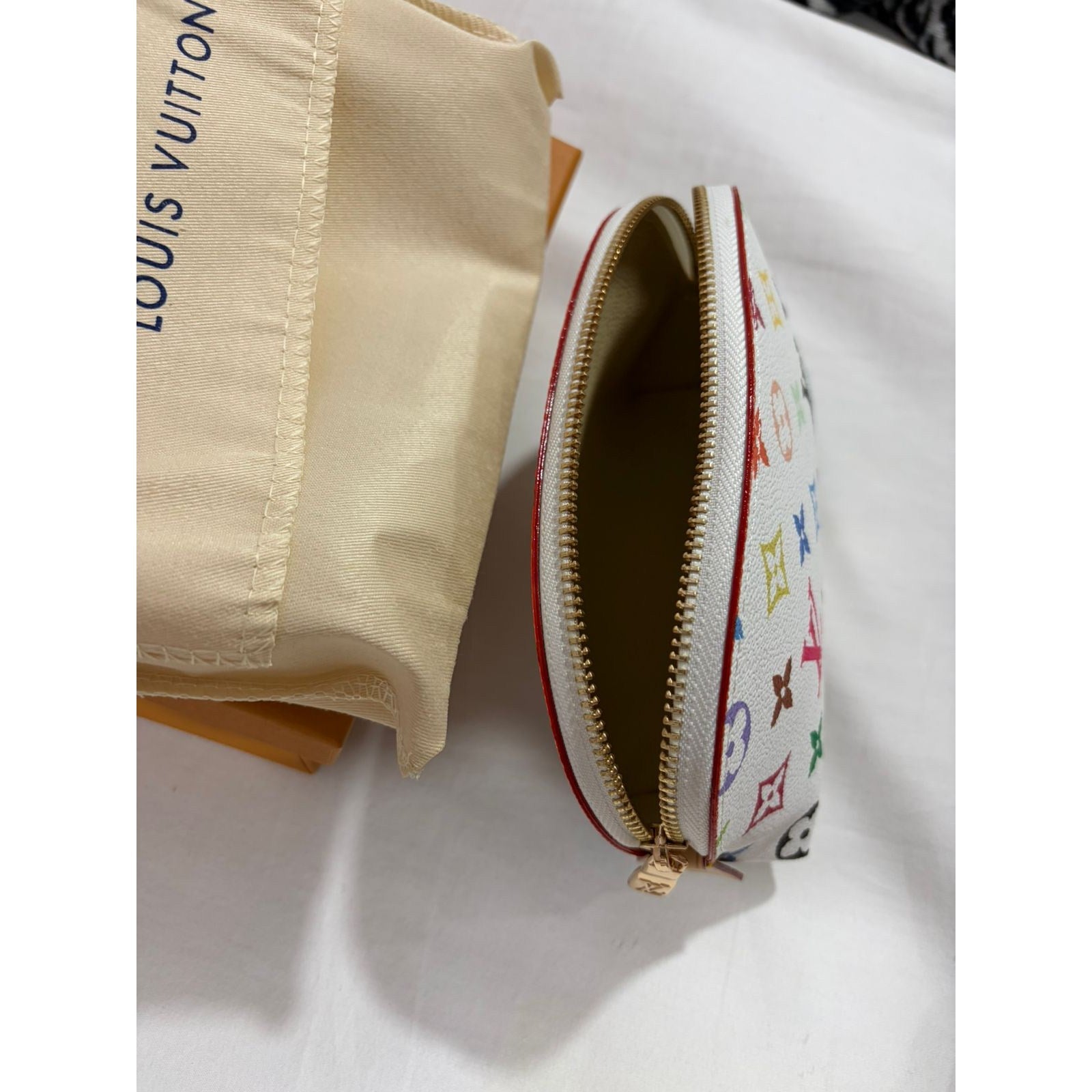 Louis Vuitton Multicolor Pochette Cosmetic PM Pouch White with Box & Dust Bag – Authentic Pre-Owned