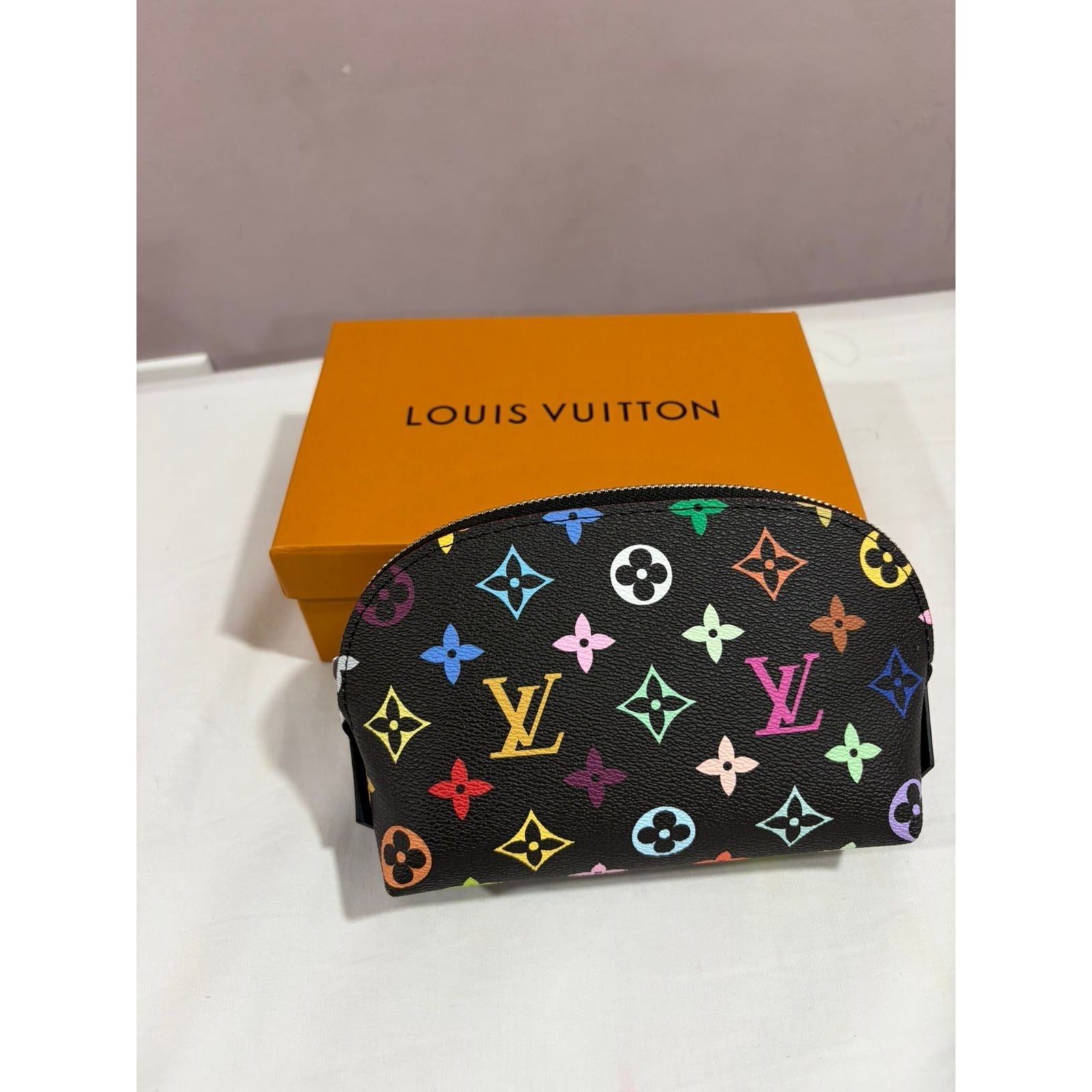 Louis Vuitton Monogram Multicolor Noir Pochette Cosmetic Pouch – Authentic Pre-Owned