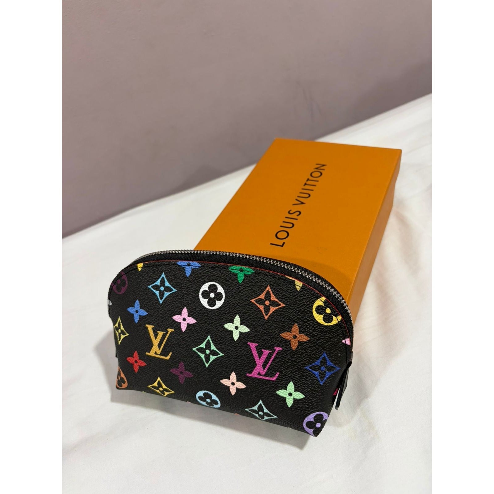 Louis Vuitton Monogram Multicolor Noir Pochette Cosmetic Pouch – Authentic Pre-Owned