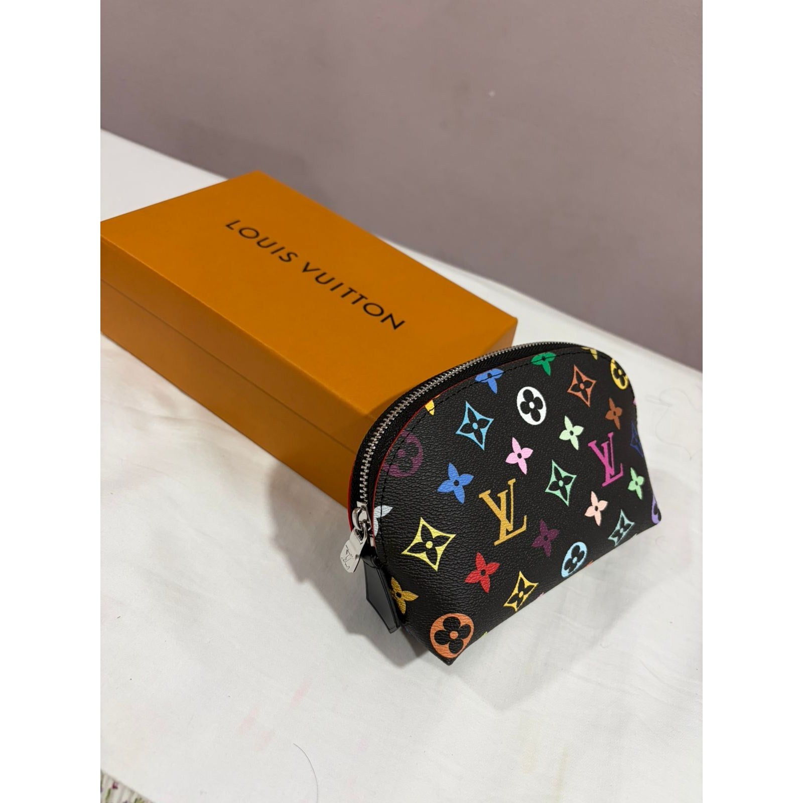 Louis Vuitton Monogram Multicolor Noir Pochette Cosmetic Pouch – Authentic Pre-Owned