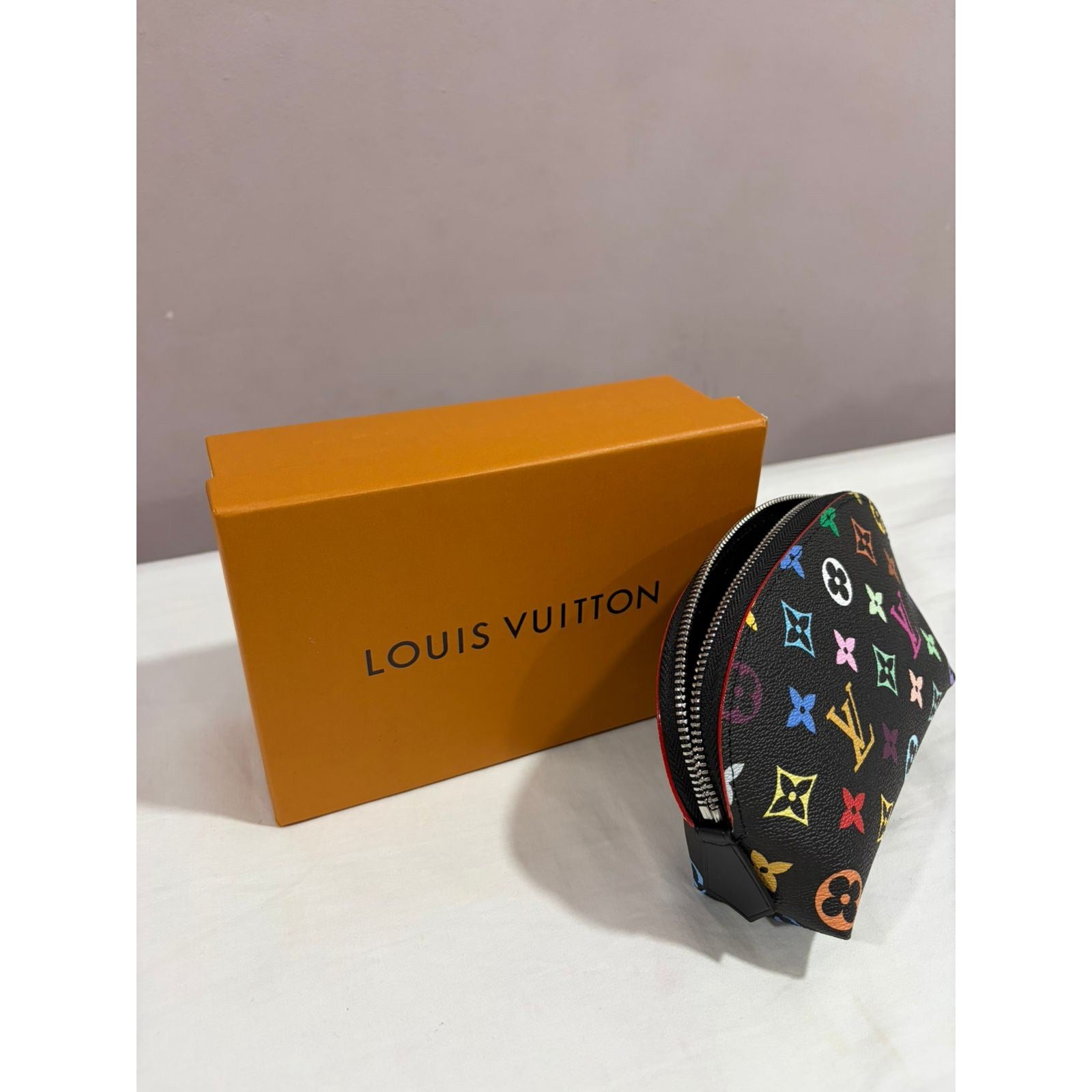 Louis Vuitton Monogram Multicolor Noir Pochette Cosmetic Pouch – Authentic Pre-Owned