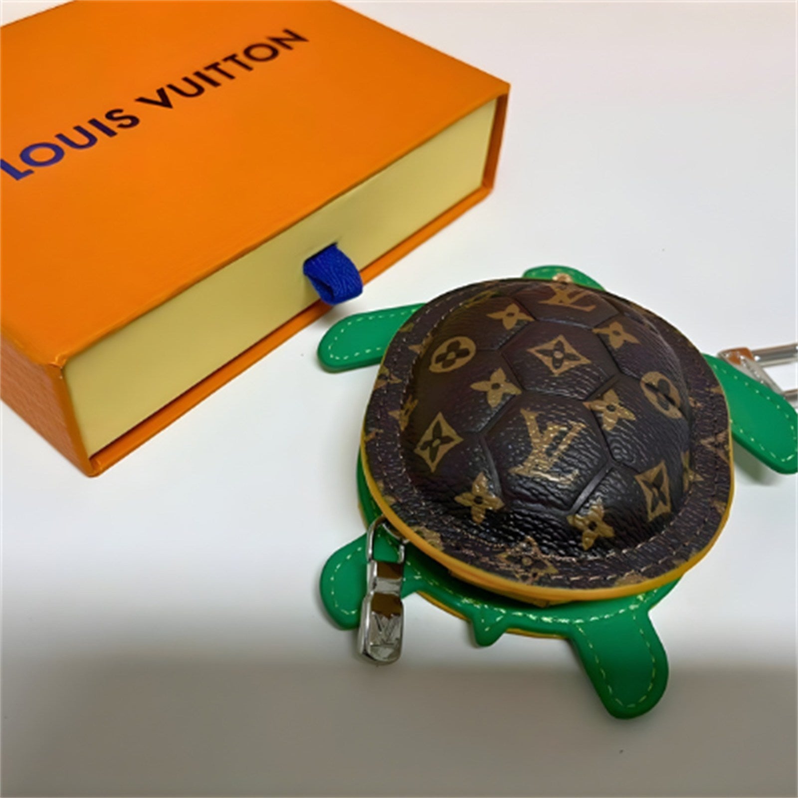 Louis Vuitton Monogram Green Turtle Mini Pouch Bag Charm Keychain – Authentic Pre-Owned