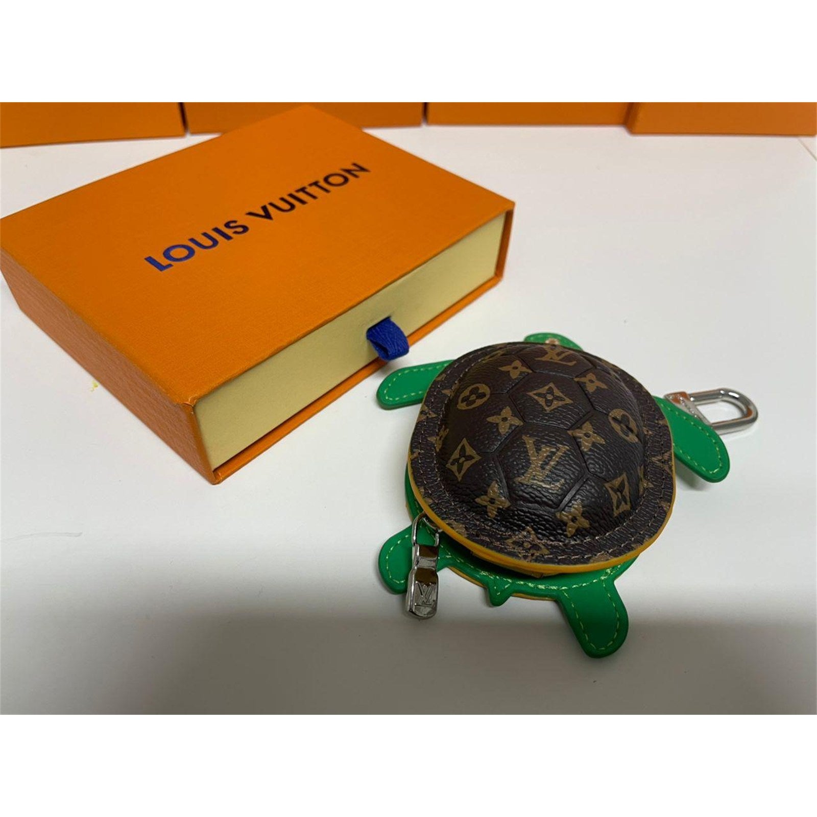 Louis Vuitton Monogram Green Turtle Mini Pouch Bag Charm Keychain – Authentic Pre-Owned