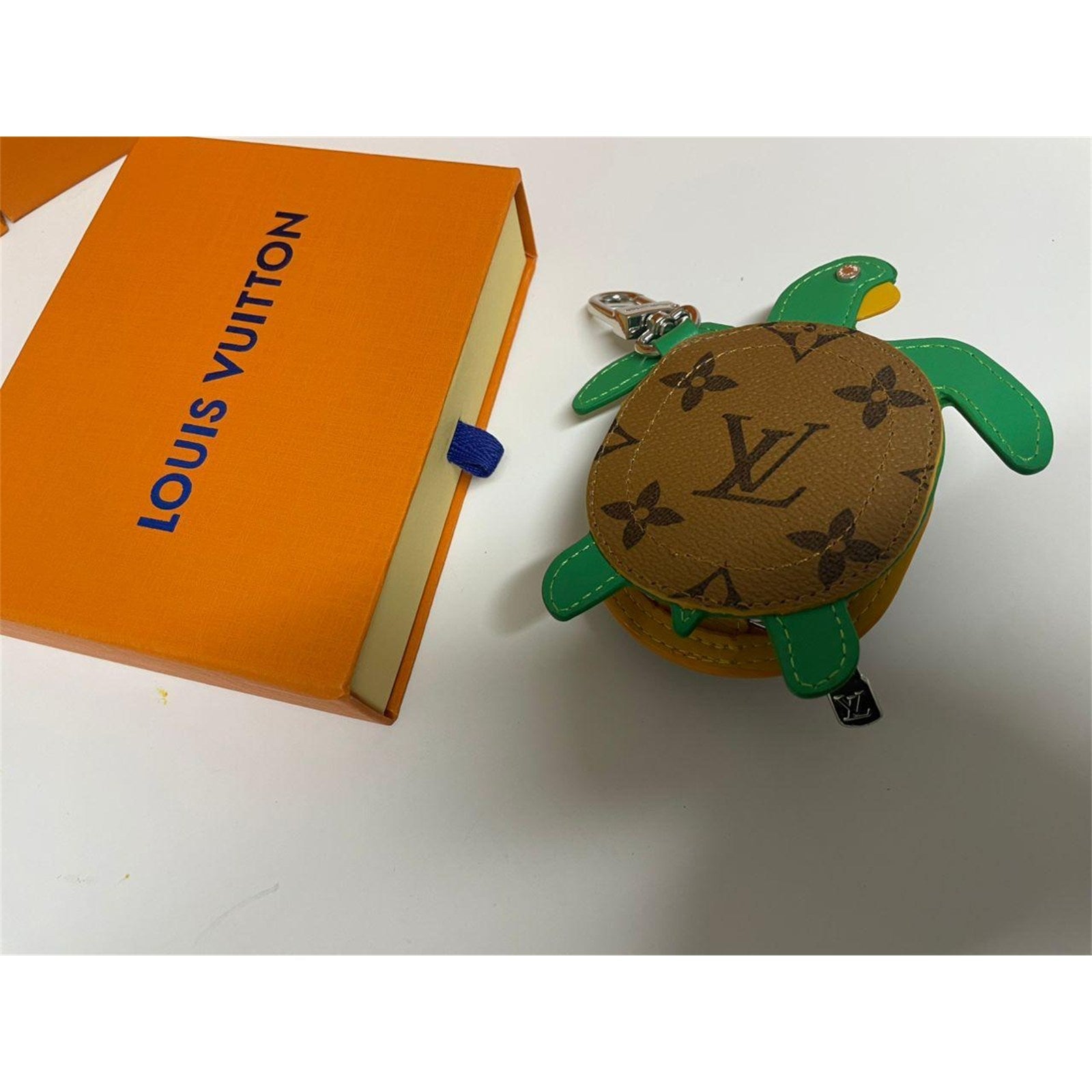 Louis Vuitton Monogram Green Turtle Mini Pouch Bag Charm Keychain – Authentic Pre-Owned