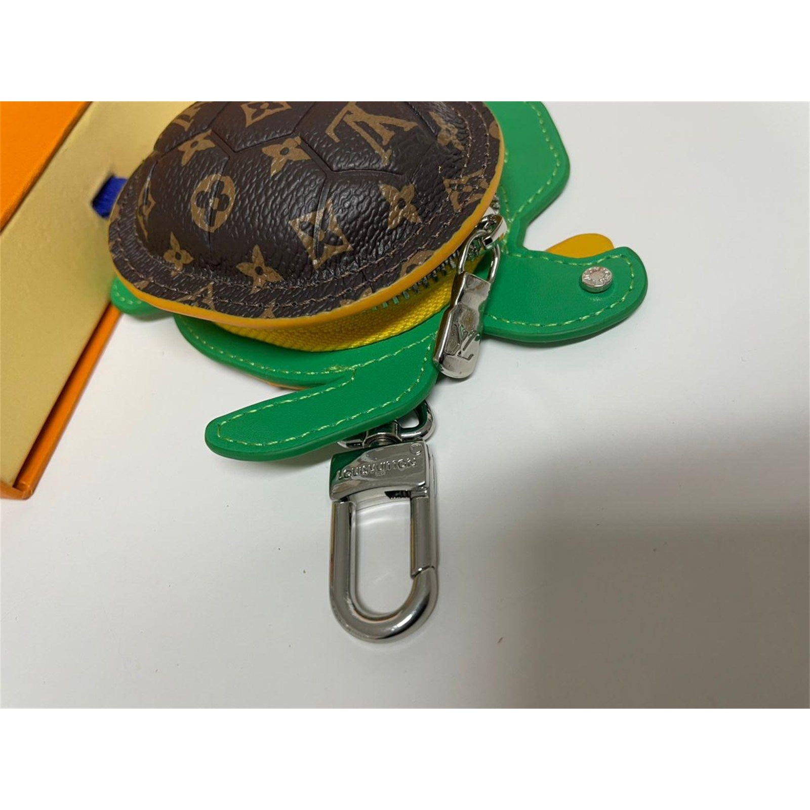 Louis Vuitton Monogram Green Turtle Mini Pouch Bag Charm Keychain – Authentic Pre-Owned