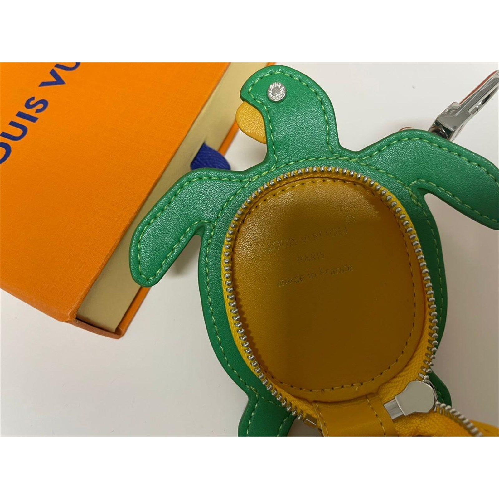 Louis Vuitton Monogram Green Turtle Mini Pouch Bag Charm Keychain – Authentic Pre-Owned