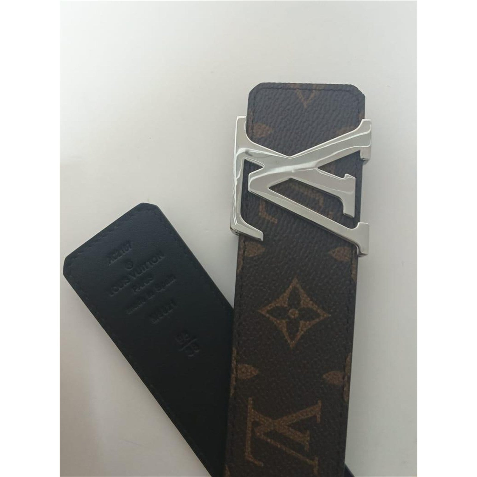 Louis Vuitton Matte Brown Belt Size 95/38 Silver Buckle – Authentic Pre-Owned