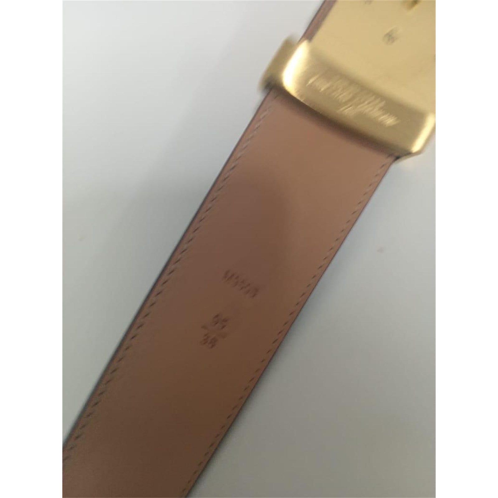 Louis Vuitton Monogram Brown 40mm Belt Gold Buckle Size 95/38 with Box – Authentic Pre-Owned