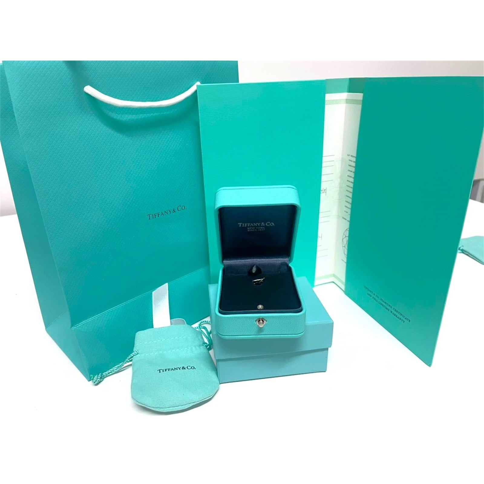 Tiffany & Co. Blue Leather Necklace Presentation Box, Case & Bag – Authentic, Box Only