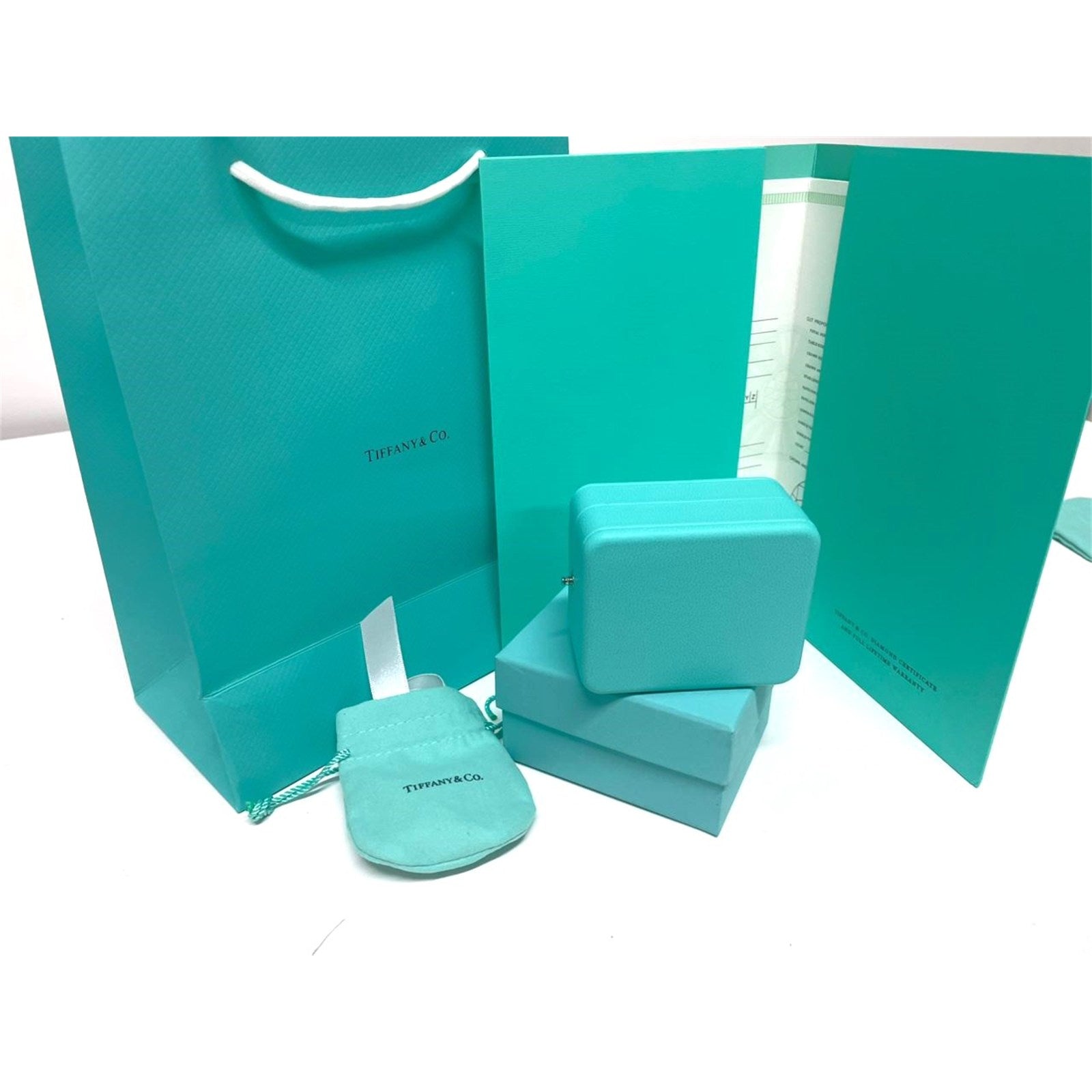 Tiffany & Co. Blue Leather Necklace Presentation Box, Case & Bag – Authentic, Box Only