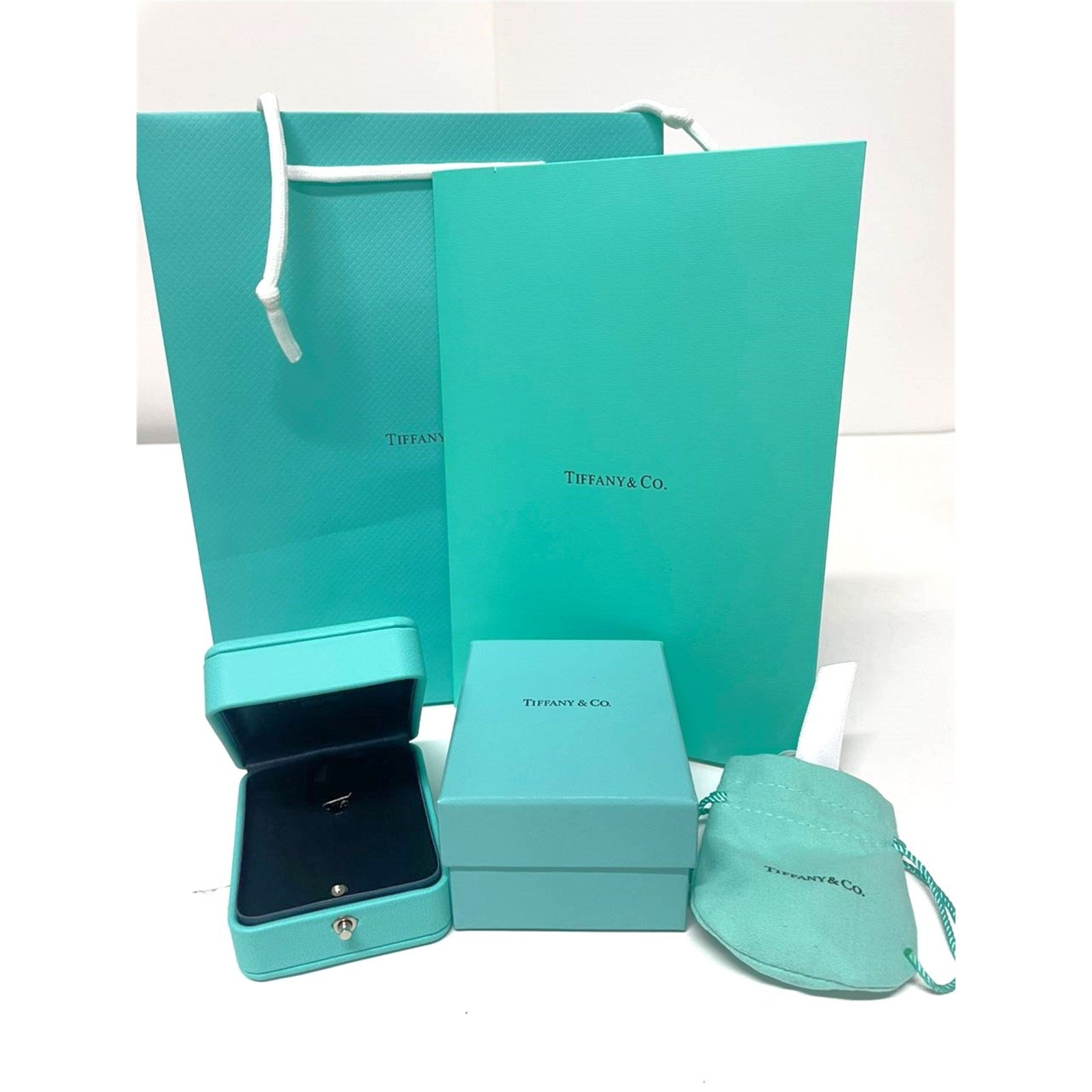 Tiffany & Co. Blue Leather Necklace Presentation Box, Case & Bag – Authentic, Box Only