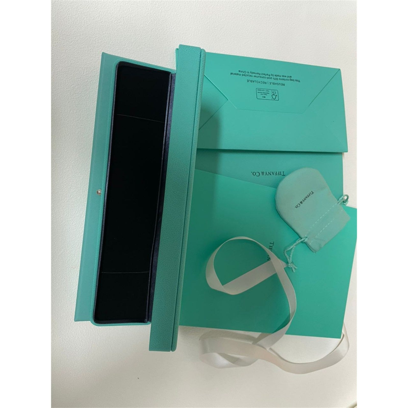 Tiffany & Co. Blue Leather Bracelet Presentation Box Case – Authentic, Box Only