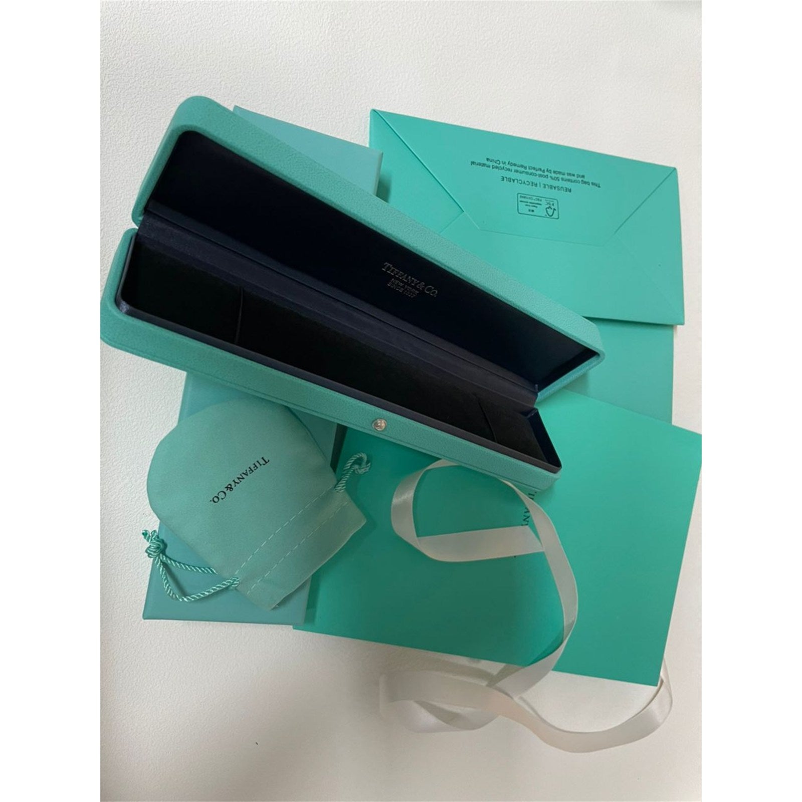 Tiffany & Co. Blue Leather Bracelet Presentation Box Case – Authentic, Box Only