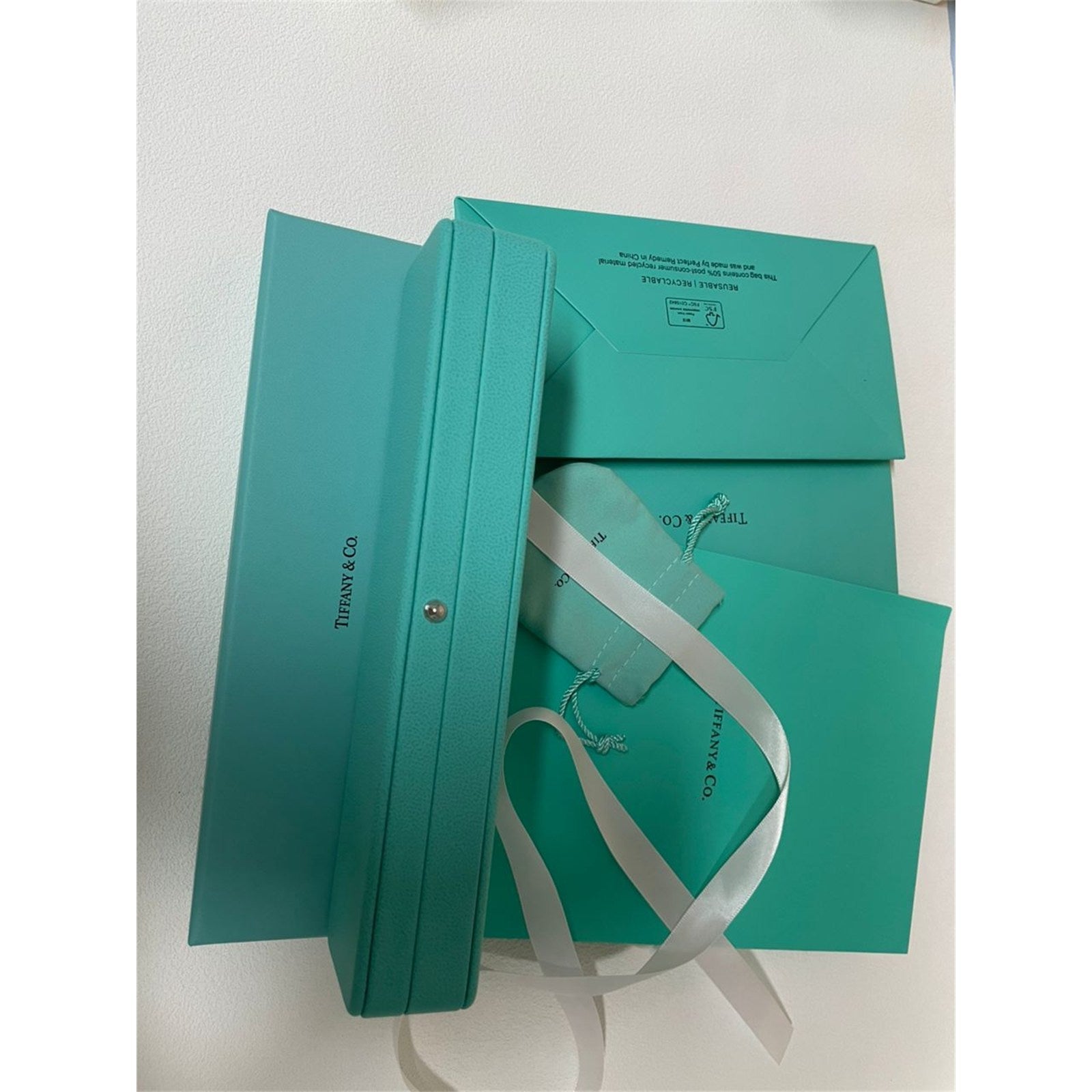 Tiffany & Co. Blue Leather Bracelet Presentation Box Case – Authentic, Box Only